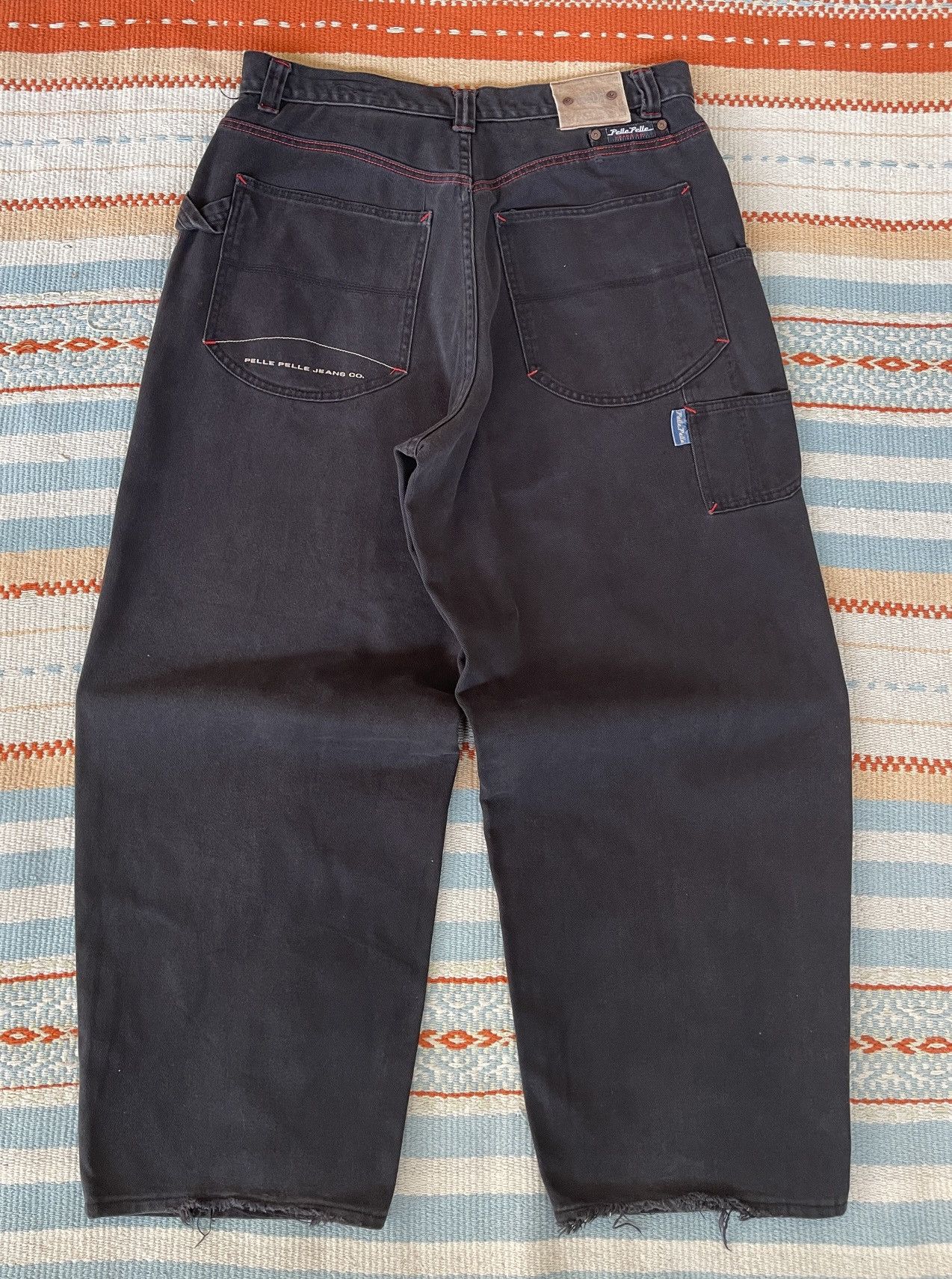 パンツ PELLE PELLE/JEANS CO BLACK CARPENTER JNCO × Pelle Pelle × Vintage Vtg'1990s🔥PELLE PELLE