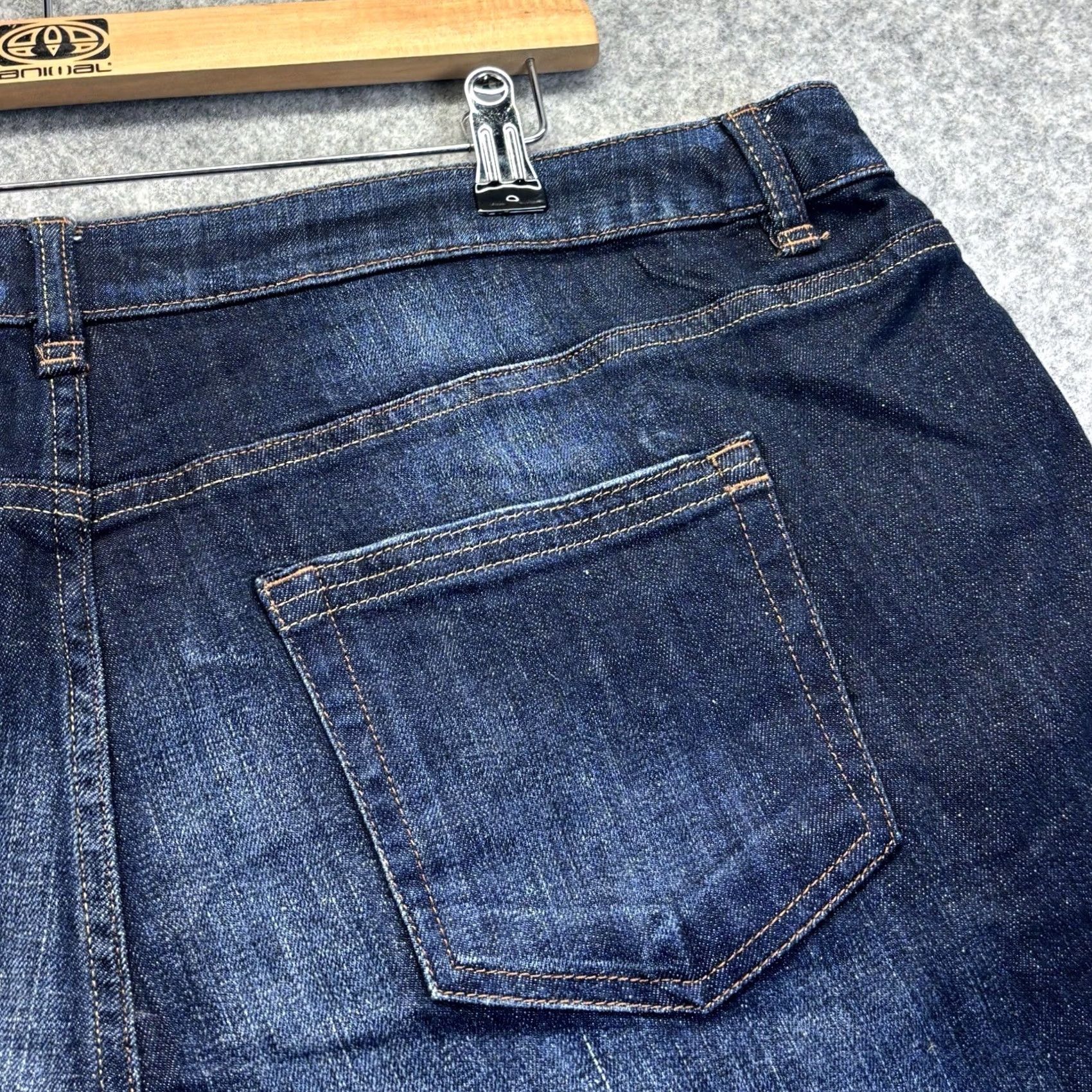 NEXT NEXT Boy Shorts Denim UK20 Blue Zip Fly Distressed Pockets Womens Size 42" / US 20 - 6 Thumbnail