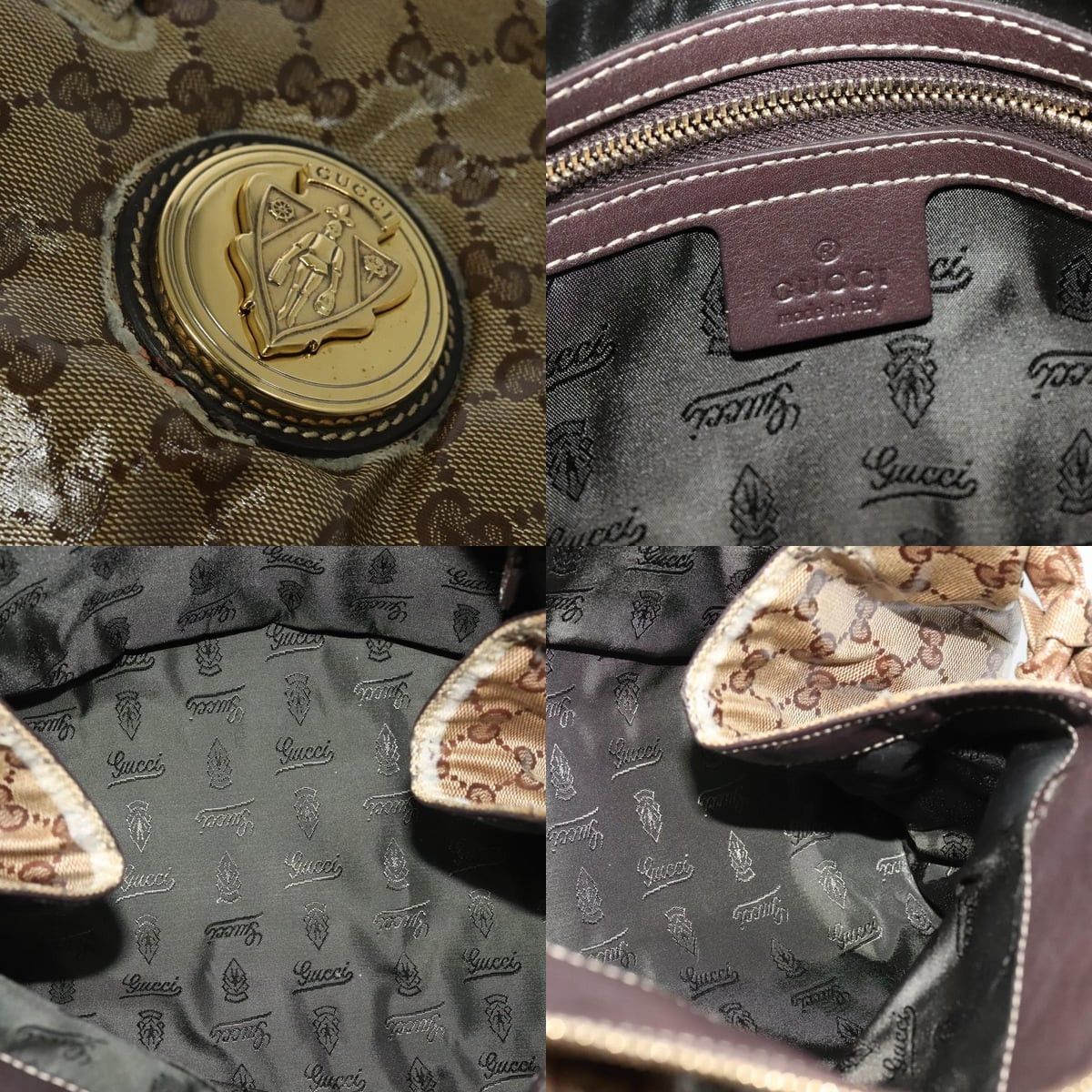 GUCCI GG Crystal Handbag Black Gold
