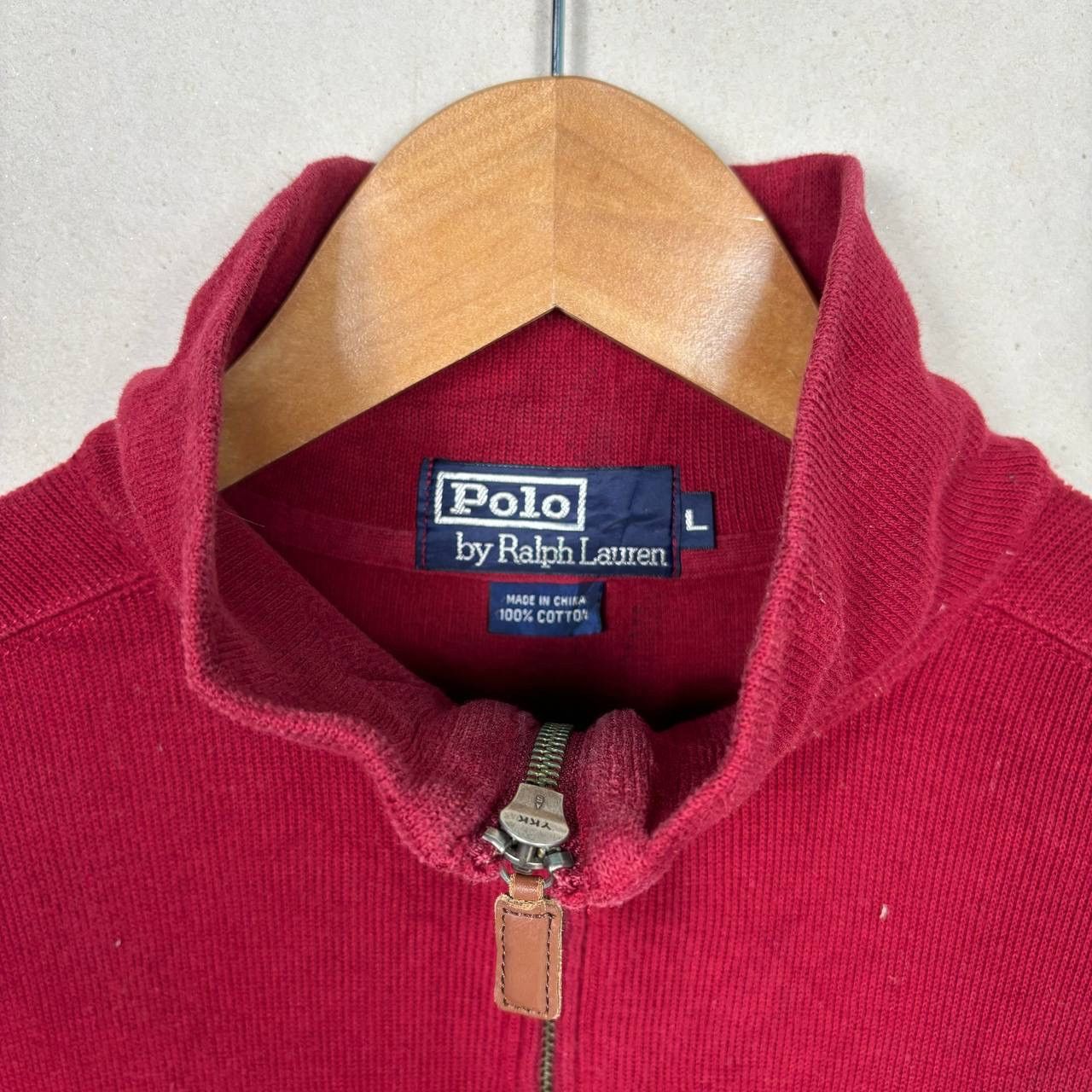 Polo Ralph Lauren Vintage Polo Ralph Lauren Red Quarter Zip Sweater L Size US L / EU 52-54 / 3 - 5 Thumbnail