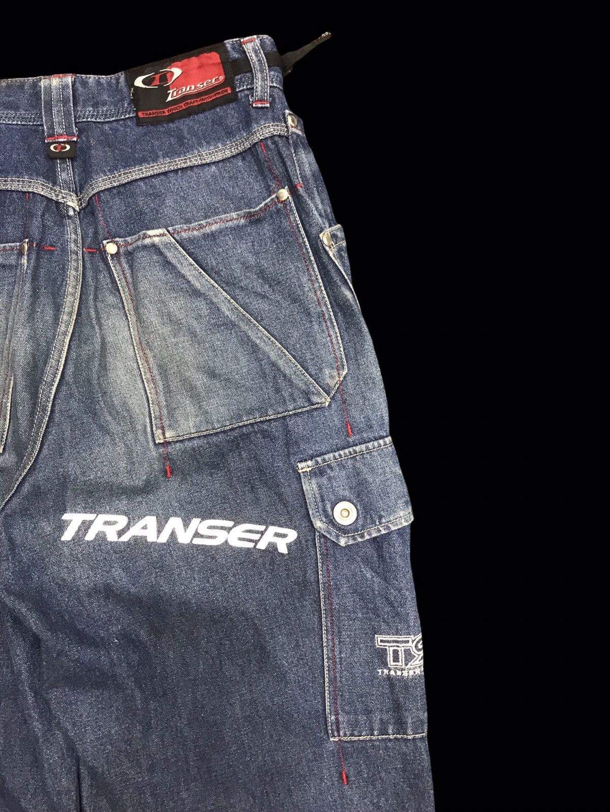 Japanese Brand 💥BAGGY💥TRANSER BAGGY RAPPER DENIM F294 Size US 27 - 11 Thumbnail