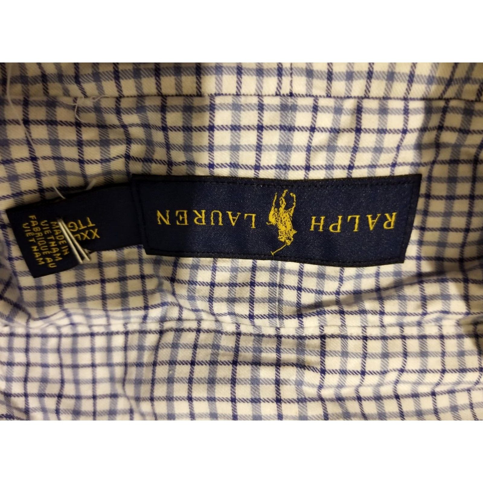 Polo Ralph Lauren Polo Ralph Lauren Dress Shirt Mens 2XL Blue Button Cotton Shirt Size 48R - 4 Thumbnail