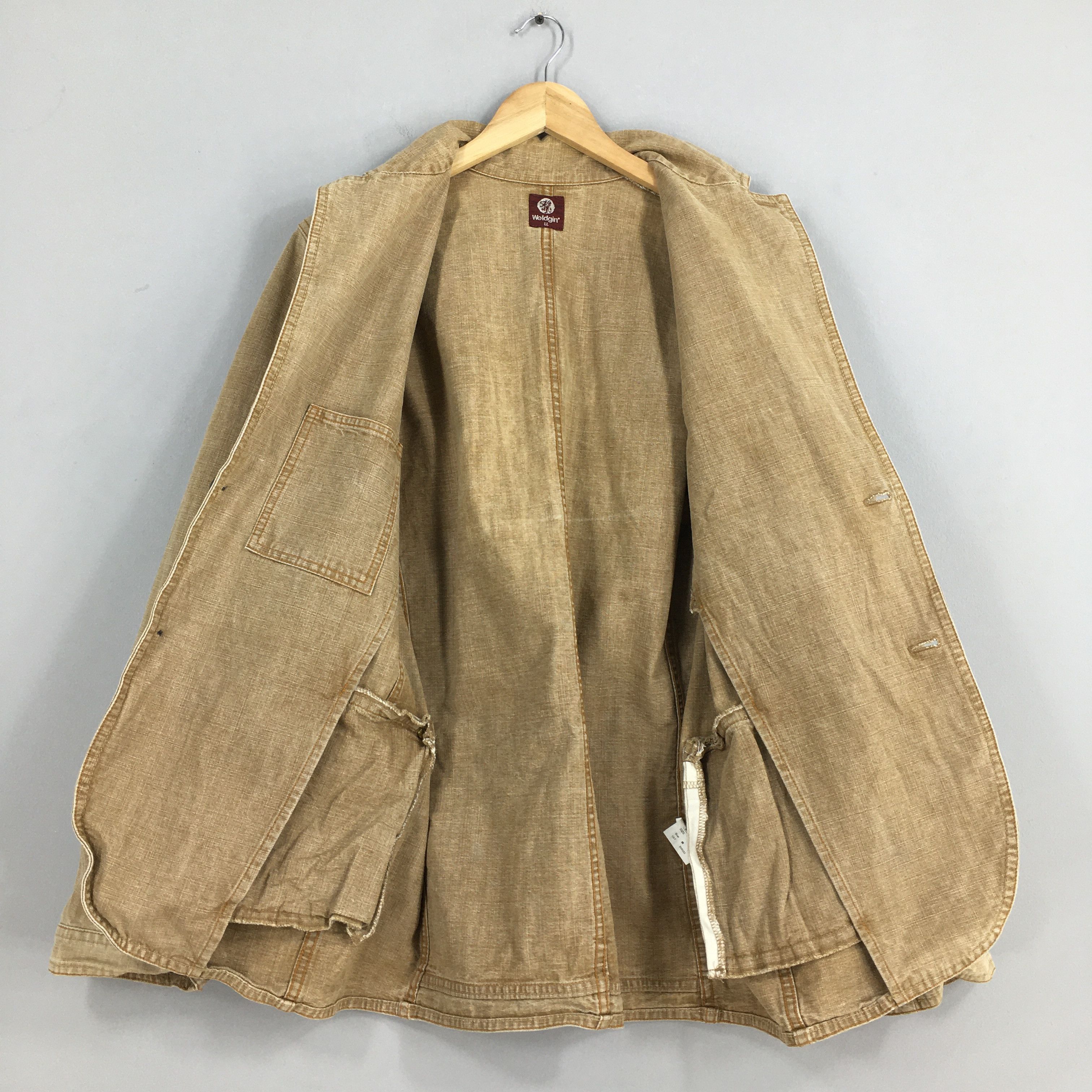 Vintage Vintage 80s Weldgin Denim Workers Brown Jacket Large Size US L / EU 52-54 / 3 - 6 Thumbnail