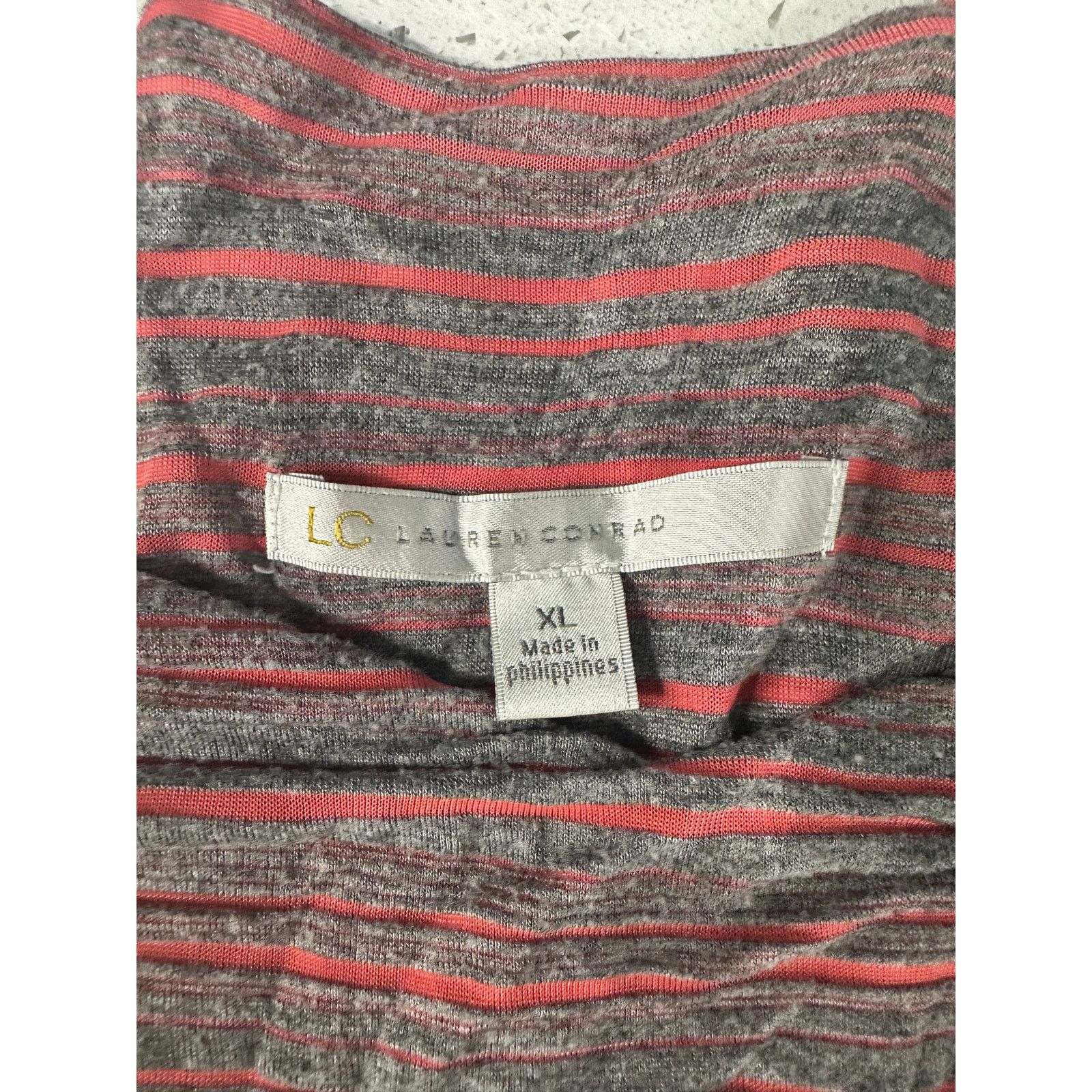Other LC Lauren Conrad Pink and Gray Striped Dress Size XL Size XL / US 12-14 / IT 48-50 - 3 Thumbnail