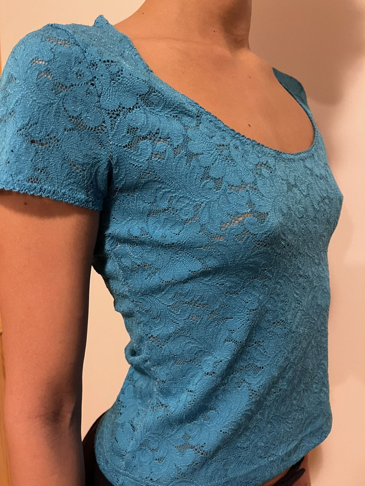 Kenzo Kenzo Jungle Vintage Lace Top - Blue (Size: M) Size M / US 6-8 / IT 42-44 - 1 Thumbnail