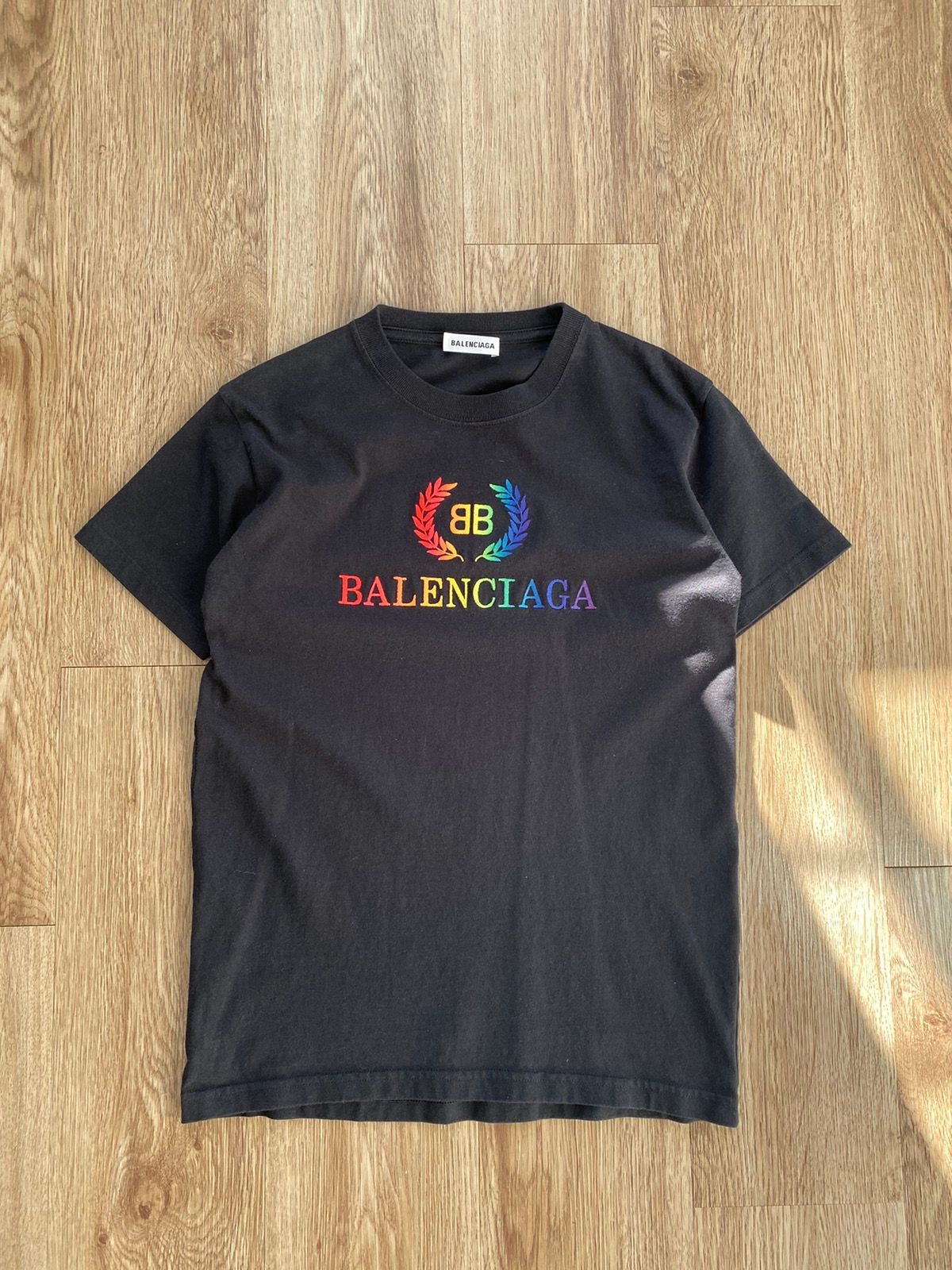 Pre-owned Balenciaga Bb Logo Tee In Black