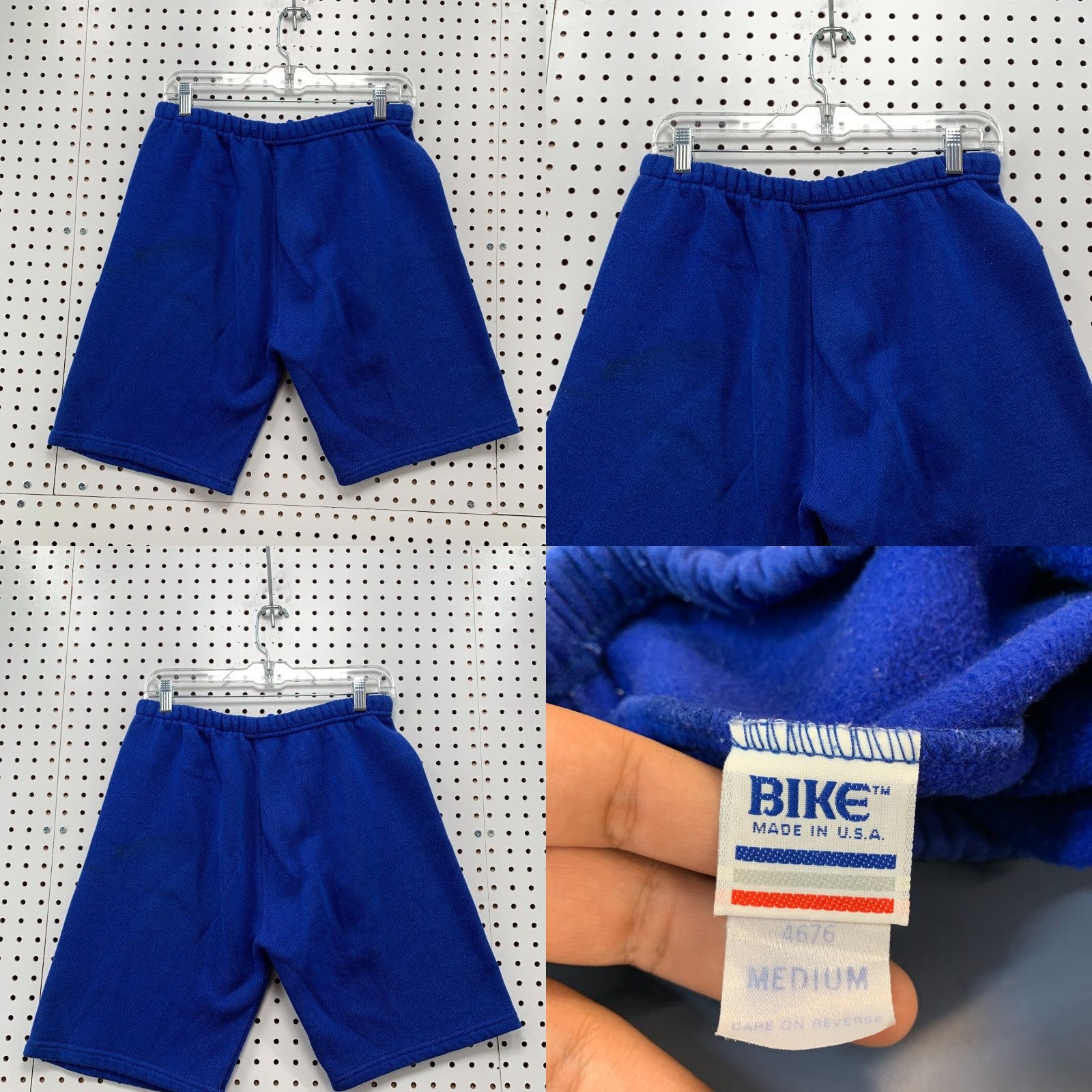 Spell VINTAGE Bike Boston Spell Out Sweat Shorts Royal Blue Adult Medium USA Made 28x8 Men 90s Size US 31 - 8 Thumbnail
