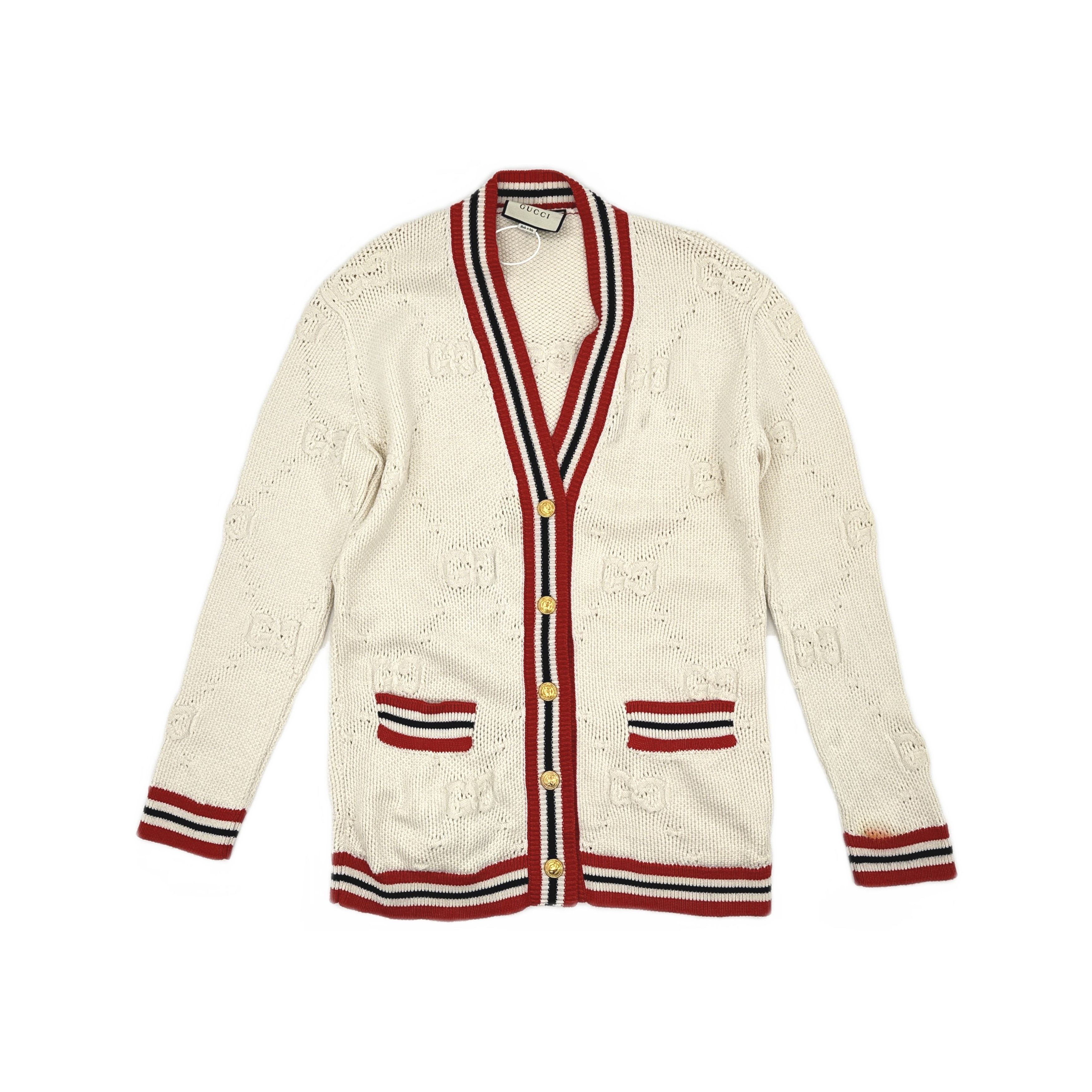 Gucci Gucci FW21 Striped GG Knit Cardigan Size S Size S / US 4 / IT 40 - 1 Thumbnail