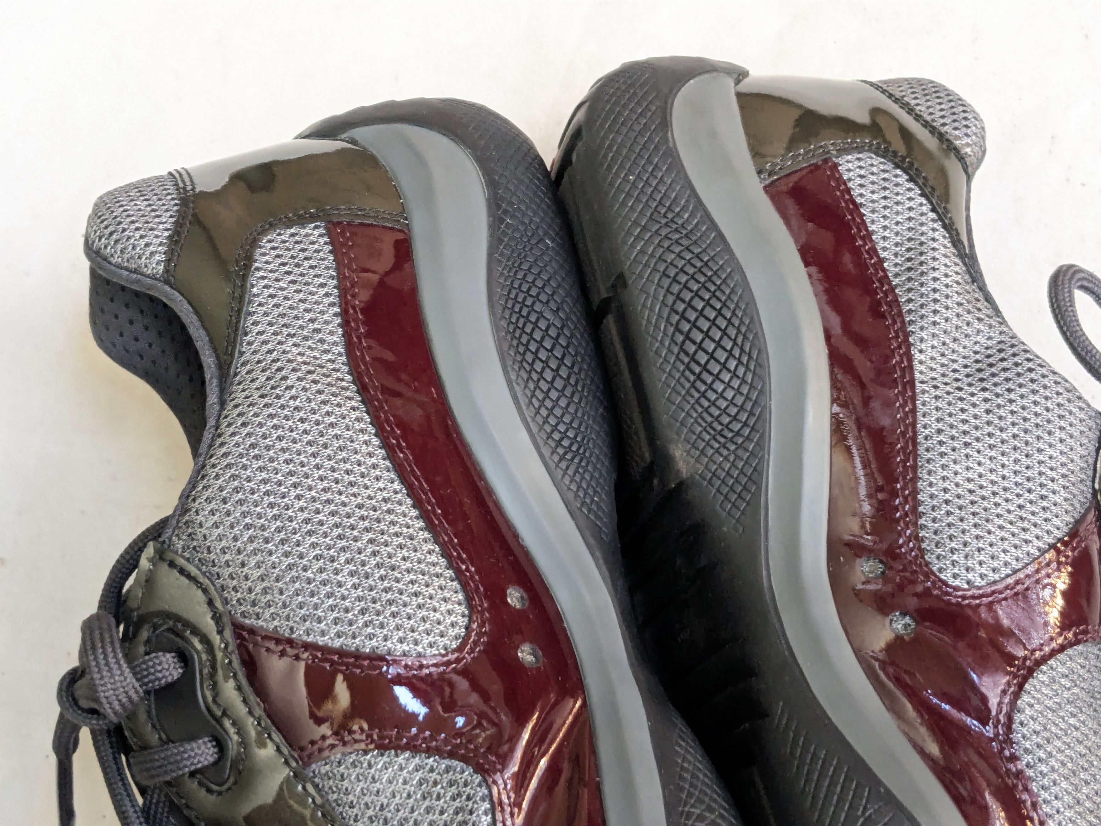 Prada Prada America's Cup Burgundy Patent Leather 9 Low Tops Size US 9 / EU 42 - 9 Thumbnail