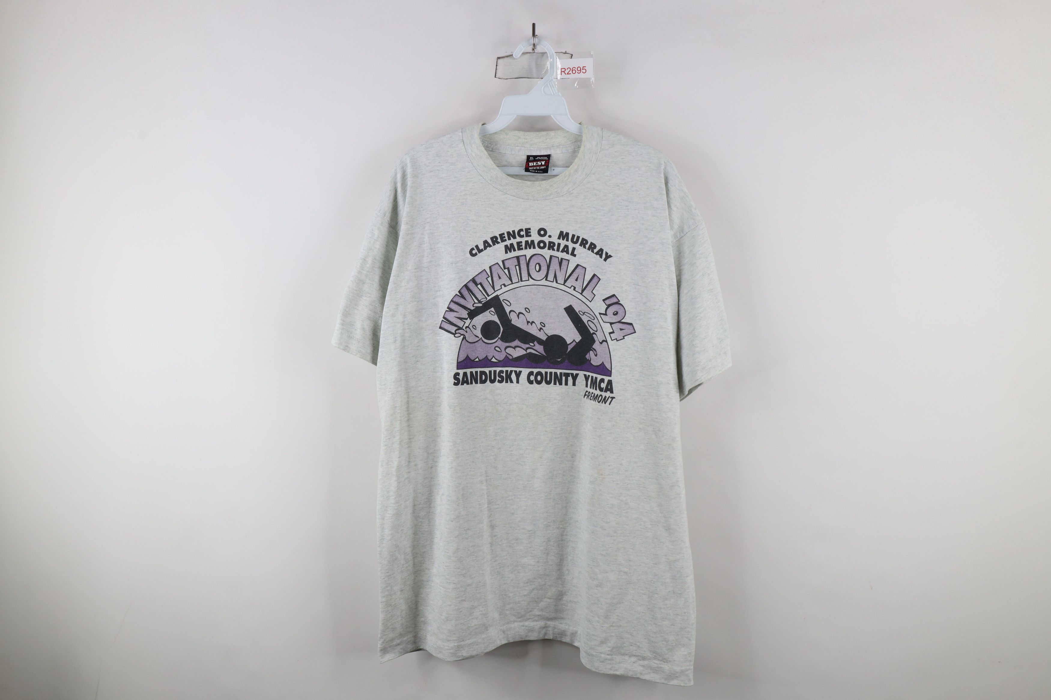 Vintage Vintage 90s O Murray Invitational YMCA Swimming T-Shirt Size US XL / EU 56 / 4 - 1 Thumbnail