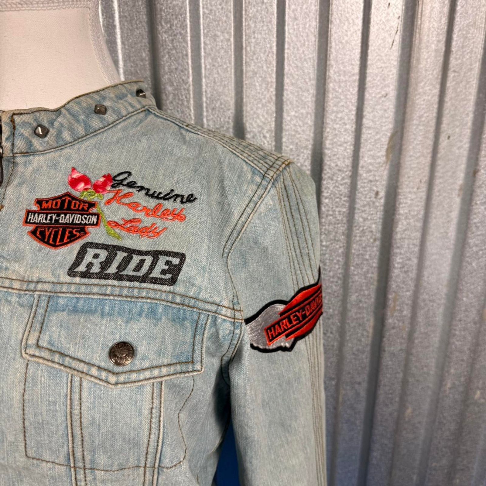 Harley Davidson Harley davidson denim patched jacket Size L / US 10 / IT 46 - 7 Thumbnail