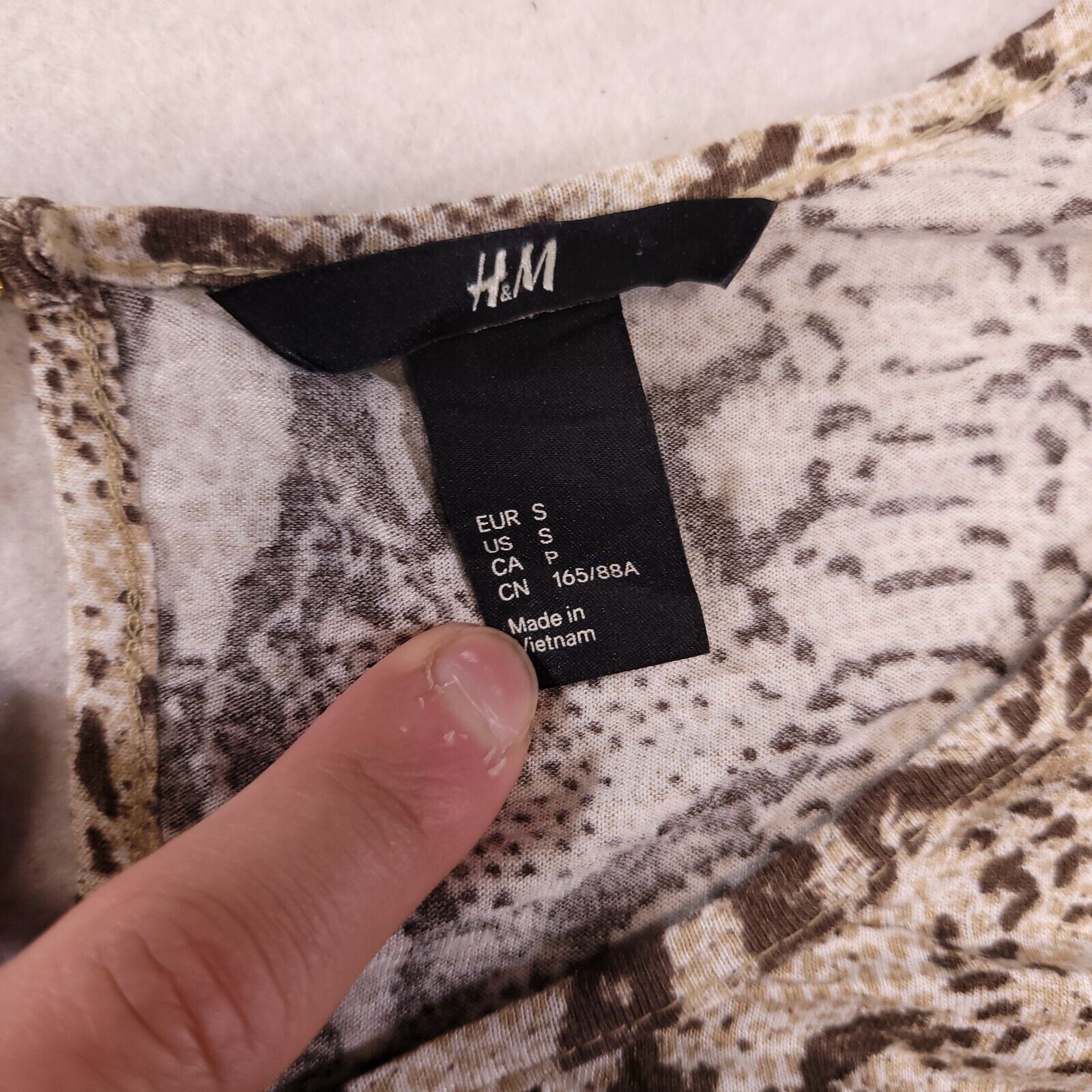 H&M H&M Casual Blouse Shirt Womens Size Small S Brown Beige Size S / US 4 / IT 40 - 3 Thumbnail