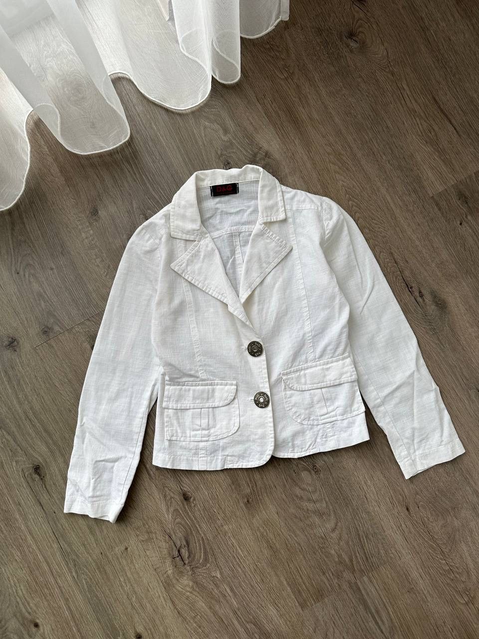 Dolce & Gabbana × Vintage Vintage Dolce&Gabbana White Blazer Jacket Size S / US 4 / IT 40 - 8 Thumbnail