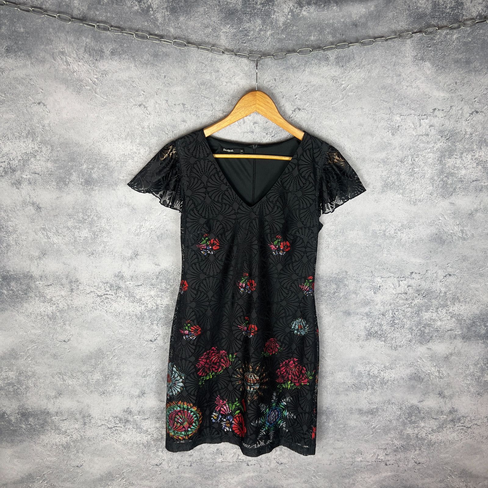 Desigual Desigual Dress Women s Size 38 Black Short Sleeve ` Size XS / US 0-2 / IT 36-38 - 1 Thumbnail
