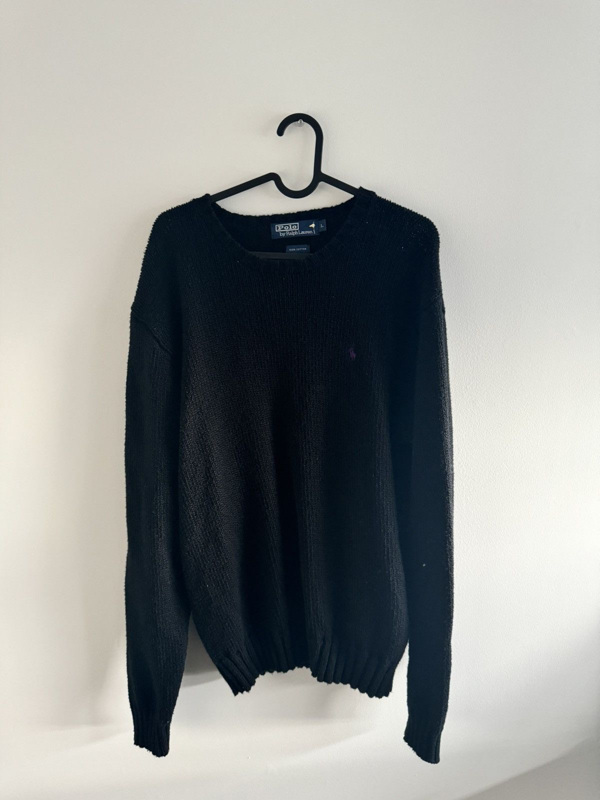 Polo Ralph Lauren Polo Knit Sweater - Black/Purple Size US L / EU 52-54 / 3 - 1 Thumbnail