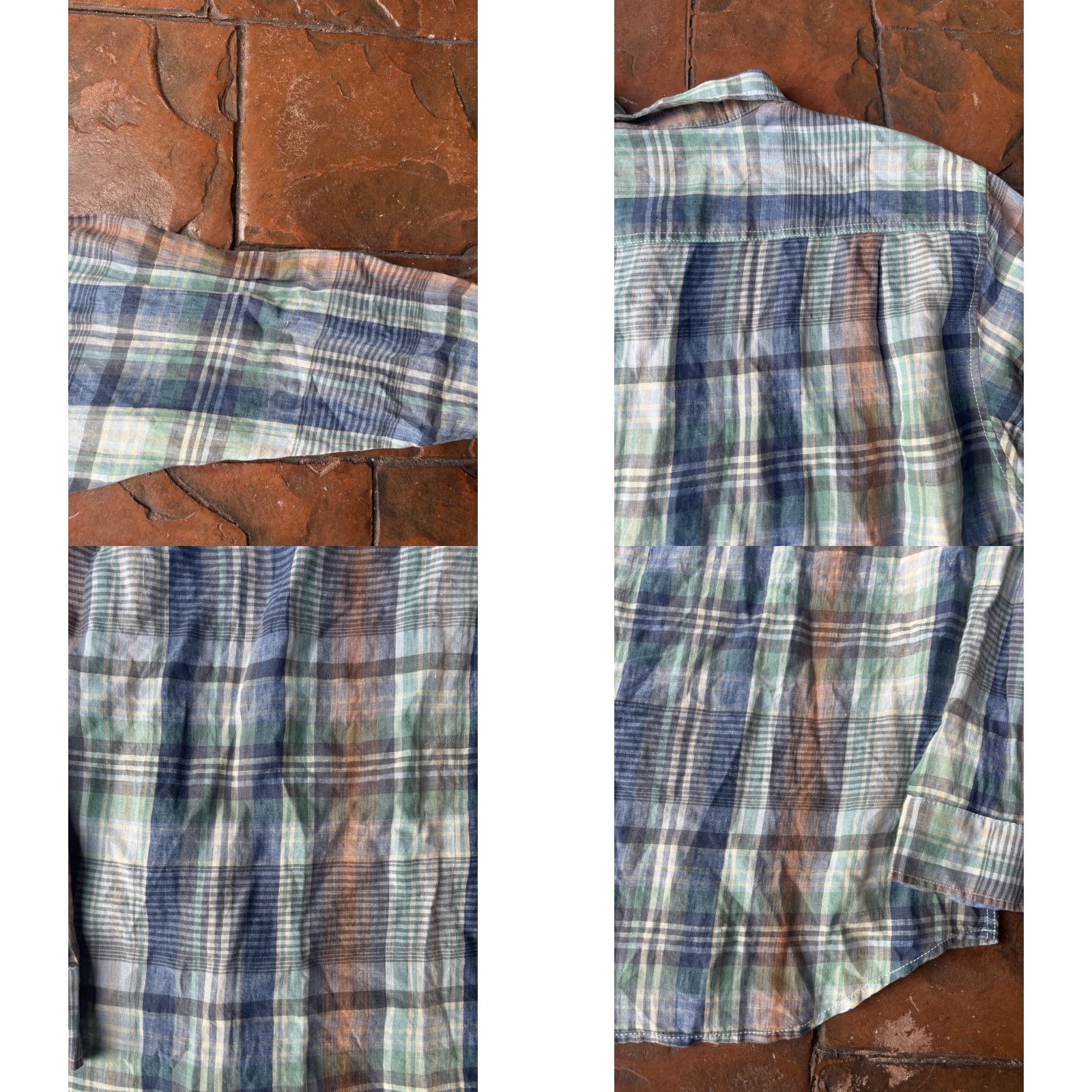 Tommy Bahama VINTAGE Tommy Bahama Shirt 2XL Linen Button-Down Plaid Long Sleeve Mens Size US XXL / EU 58 / 5 - 9 Thumbnail