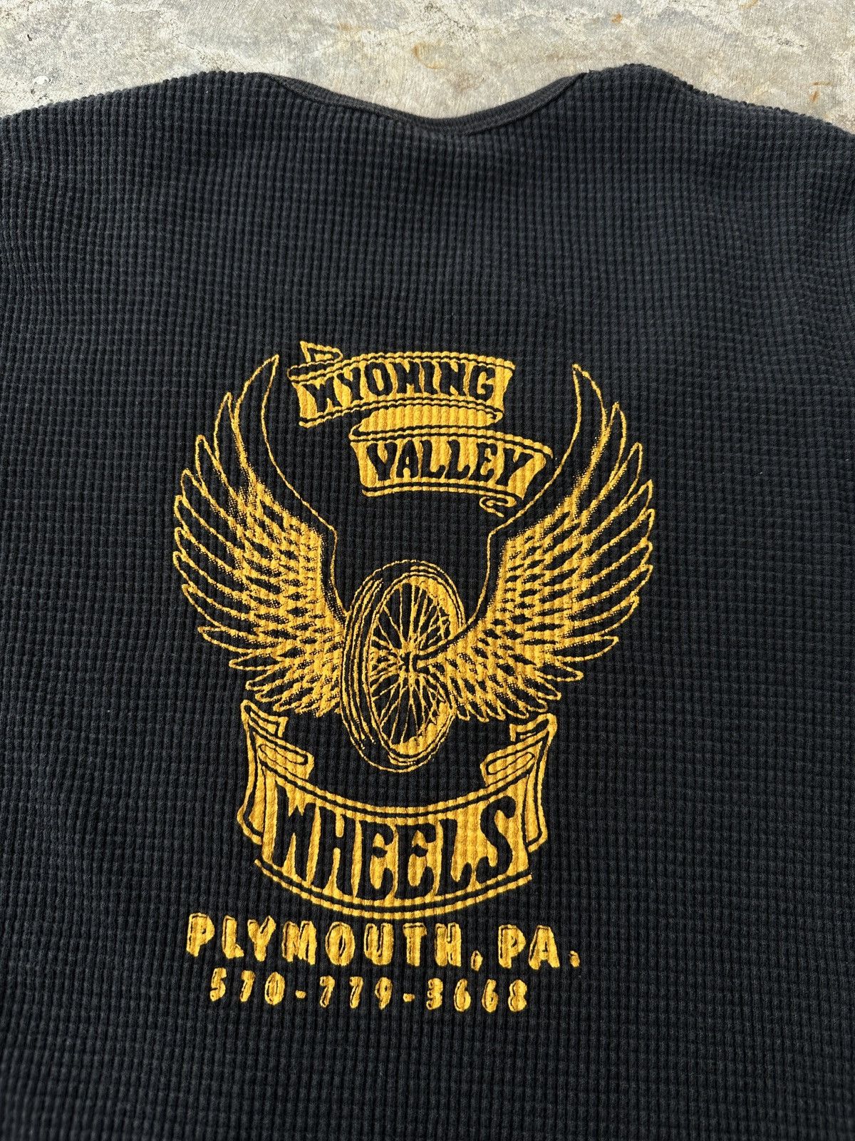 Vintage Flame Motorcycle wing y2k thermal cropped Harley Chopper tee Size US S / EU 44-46 / 1 - 3 Thumbnail