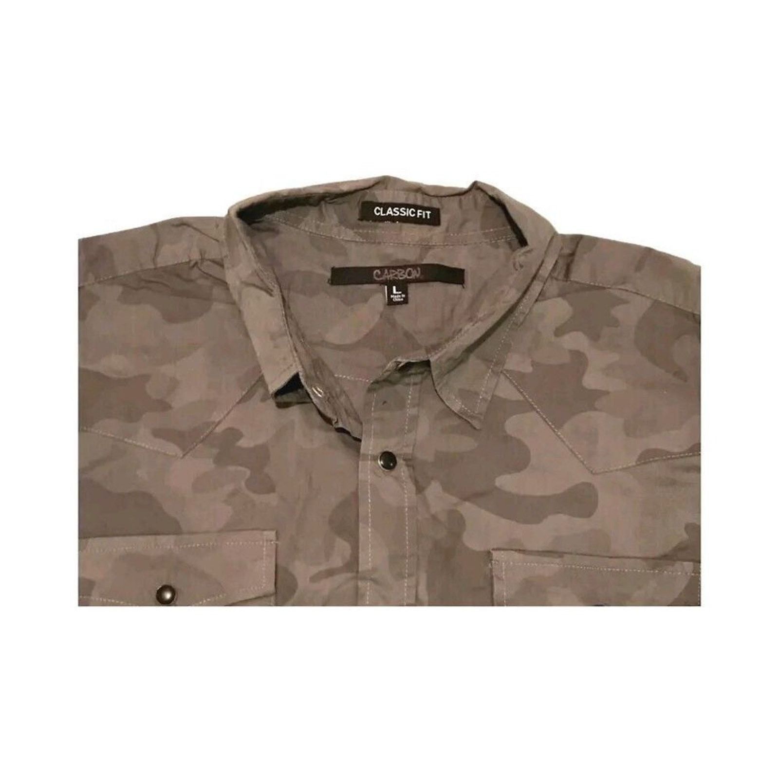 Carbon NWOT Carbon Men's Military Grey Shirt L Long Sleeve Button Size US L / EU 52-54 / 3 - 4 Thumbnail