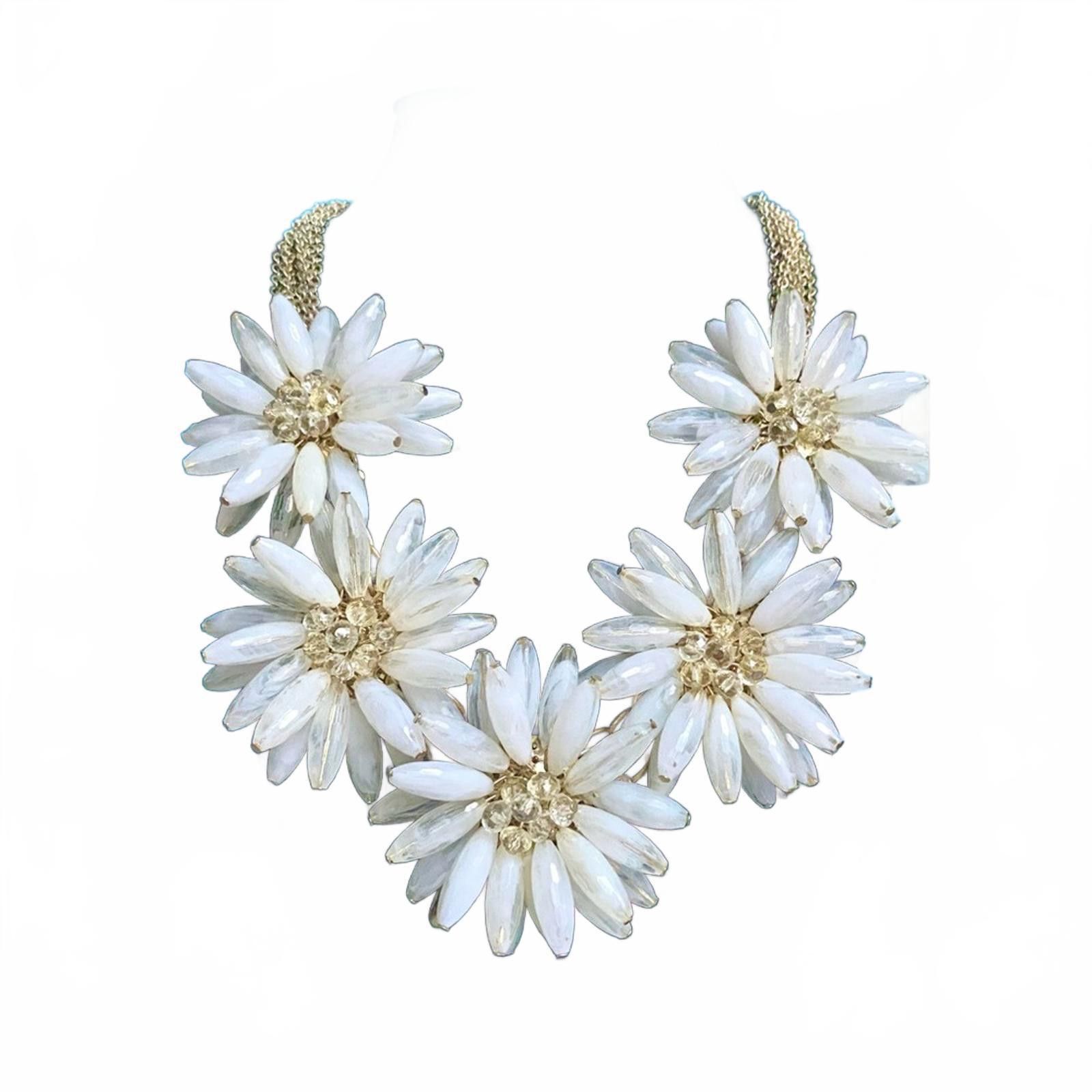 Ted Baker Ted Baker for Talbots “Aster Burst” White Floral Necklace Size ONE SIZE - 8 Thumbnail