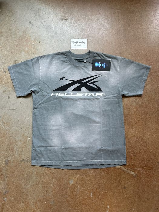 HELLSTAR Hellstar Classic Logo Tee Grey Medium | Grailed