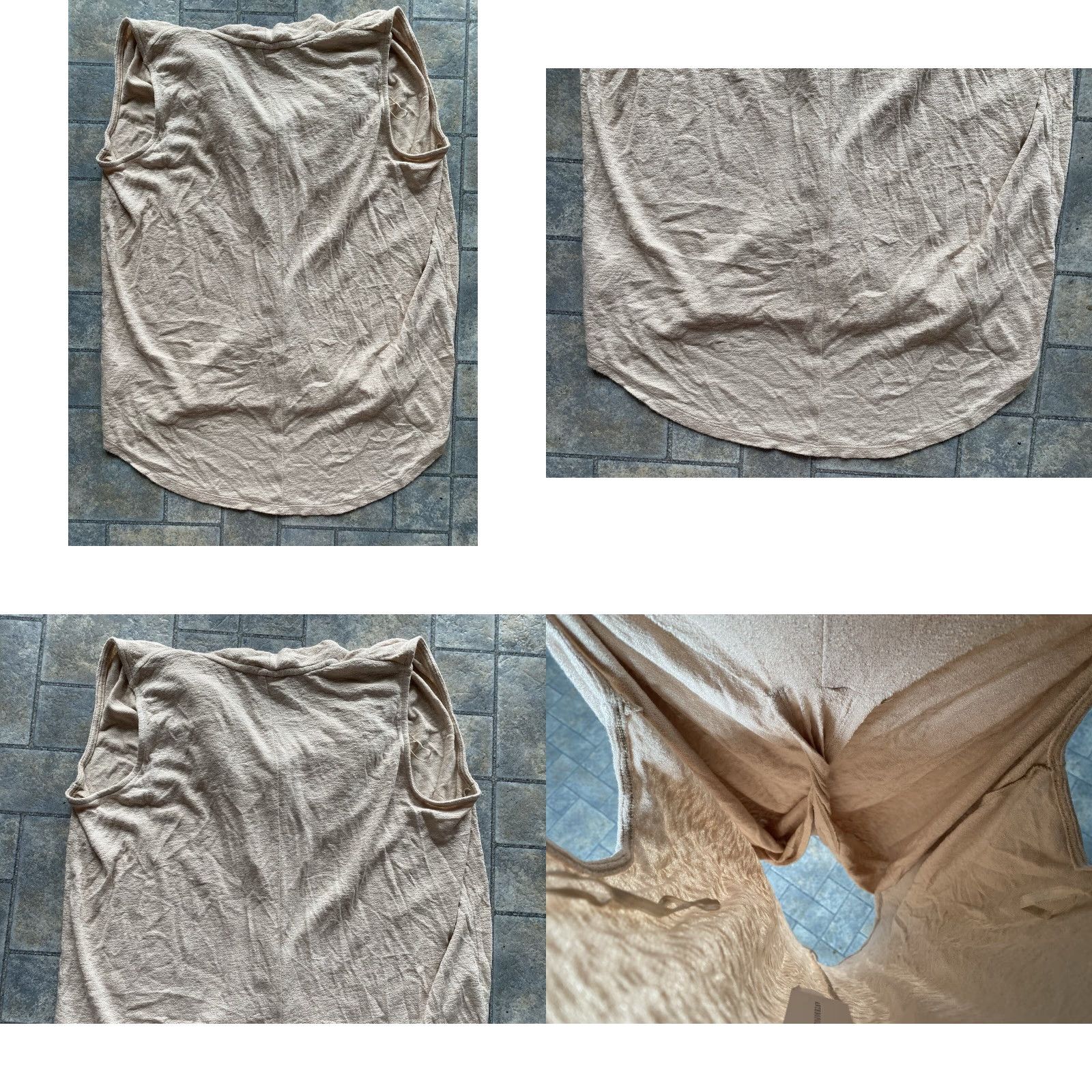 Anthropologie Anthropologie Blouse Women SMALL Sleeveless V-Neck Beige Light Brown NWT Size S / US 4 / IT 40 - 8 Thumbnail