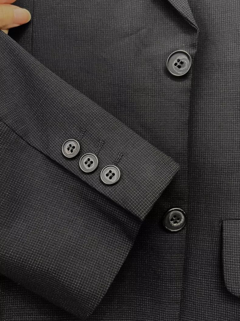 Yohji Yamamoto Yohji Yamamoto size os Dark check blazer 2504-Nextarrow Size 36R - 4 Thumbnail
