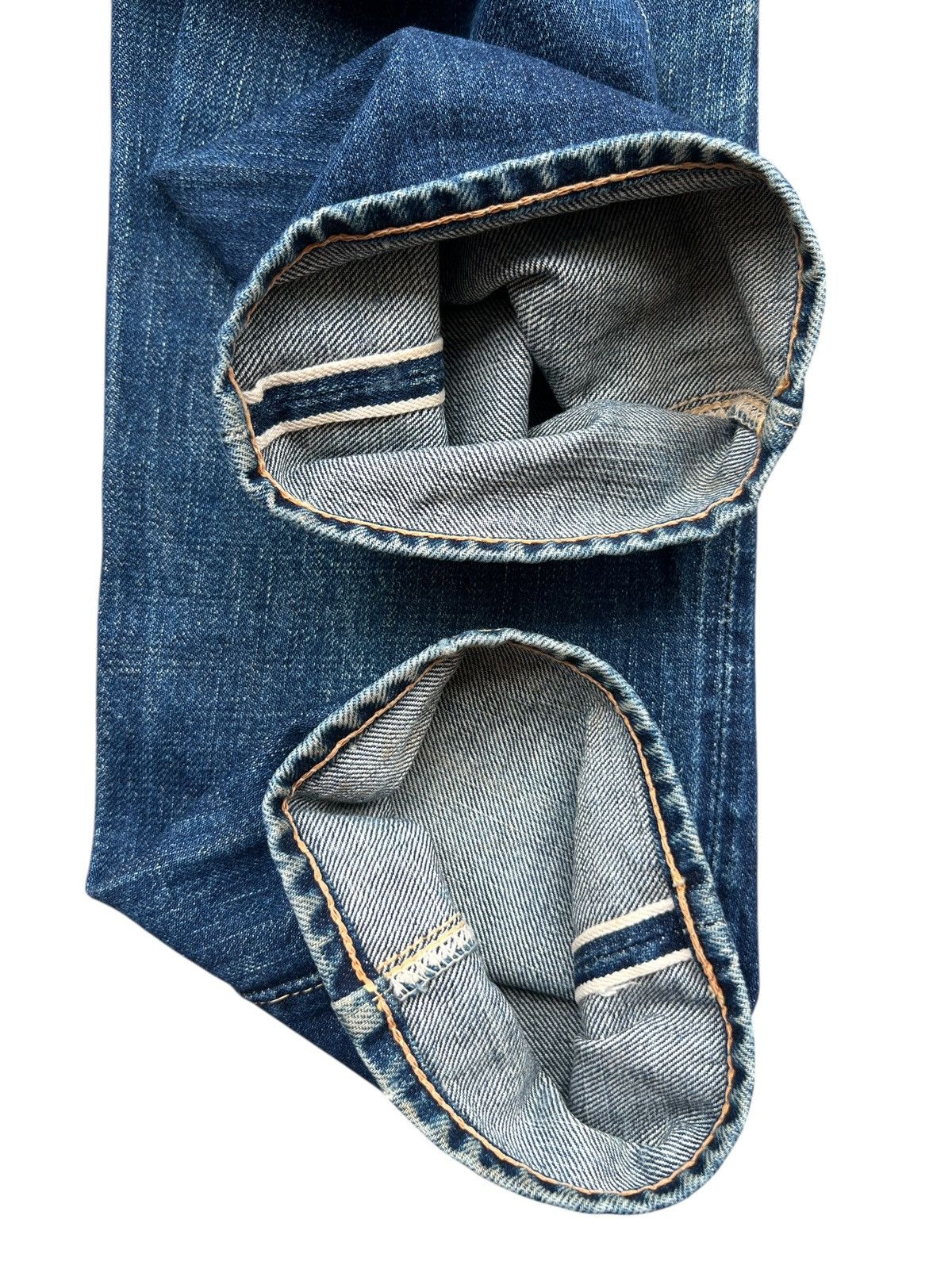 Vintage Full Count Selvedge Distressed Denim Jeans 25x29