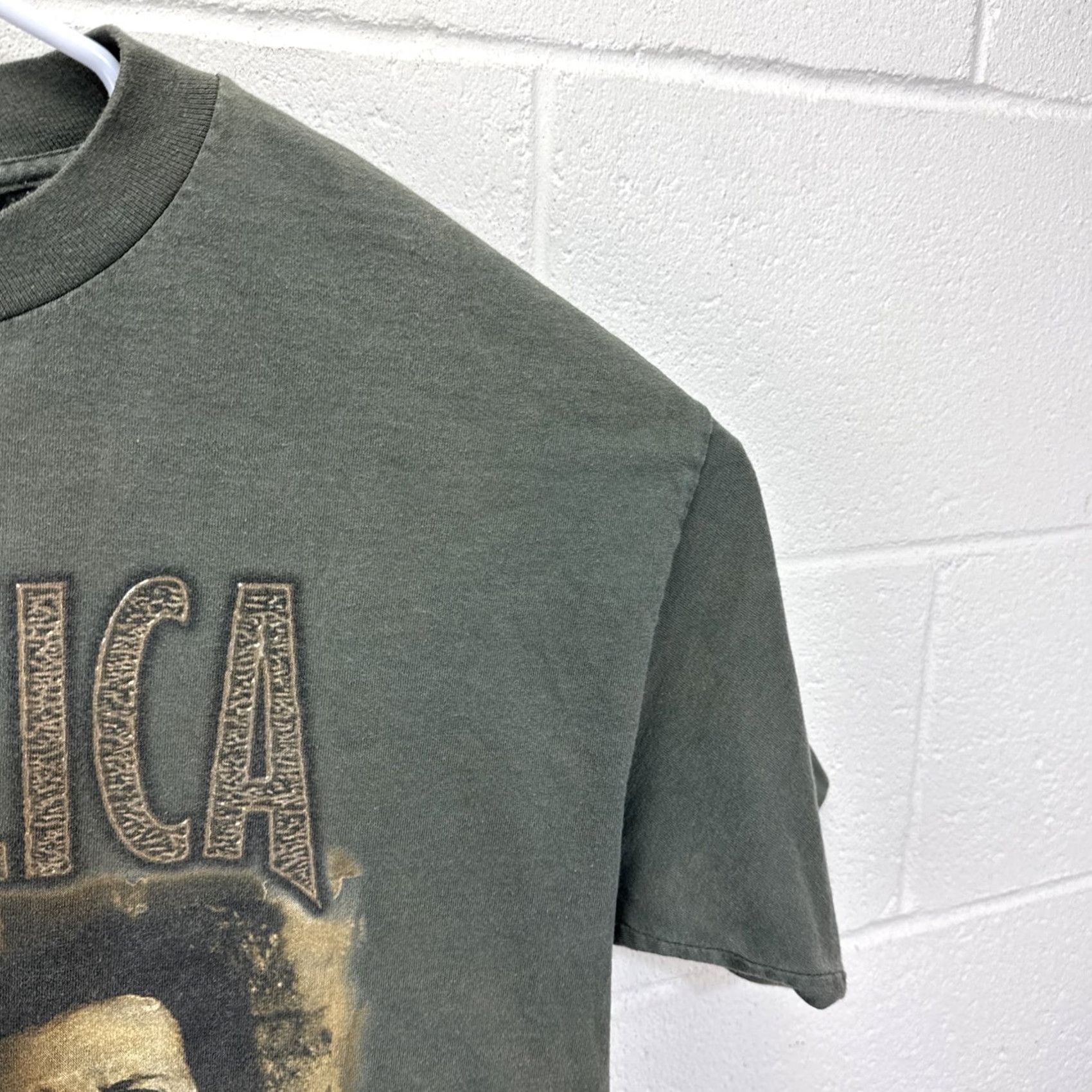 Vintage VINTAGE Giant Metallica Poor Touring Me Tour T Shirt Mens XL Green 90s Band Rock Graphic Print Sizes XL Mens Size US XL / EU 56 / 4 - 7 Thumbnail