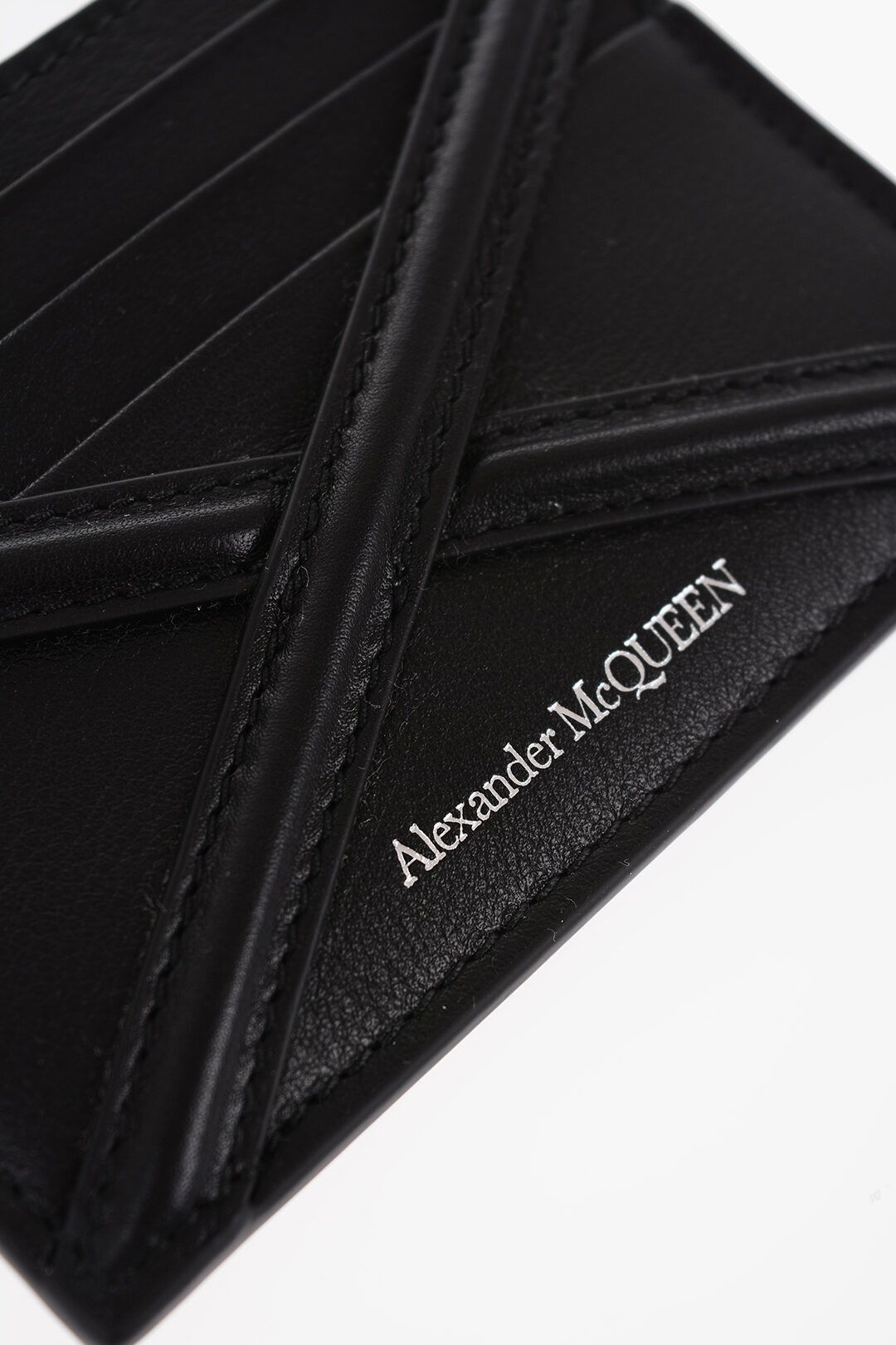 Alexander McQueen og1mm0925 Size: OS / Leather Card Holder in Black Size ONE SIZE - 3 Thumbnail