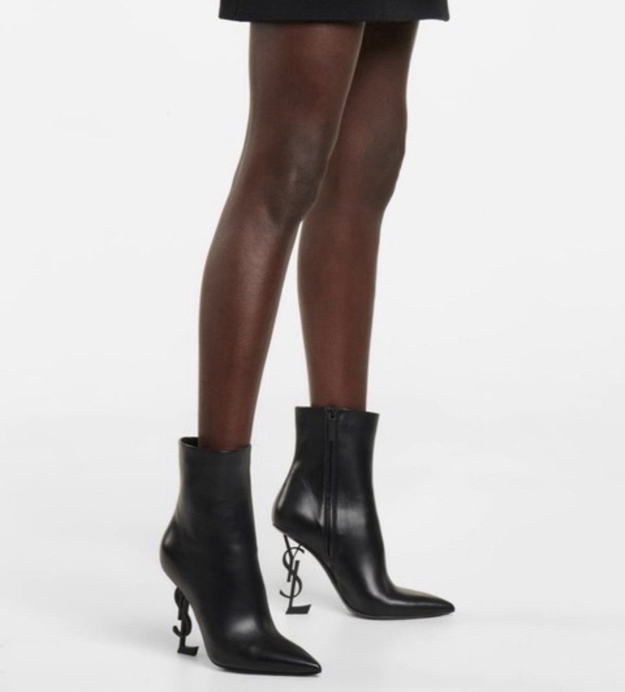 Yves Saint Laurent Saint Laurent Opyum Logo Leather Booties size 39.5 Size US 9.5 / IT 39.5 - 2 Thumbnail