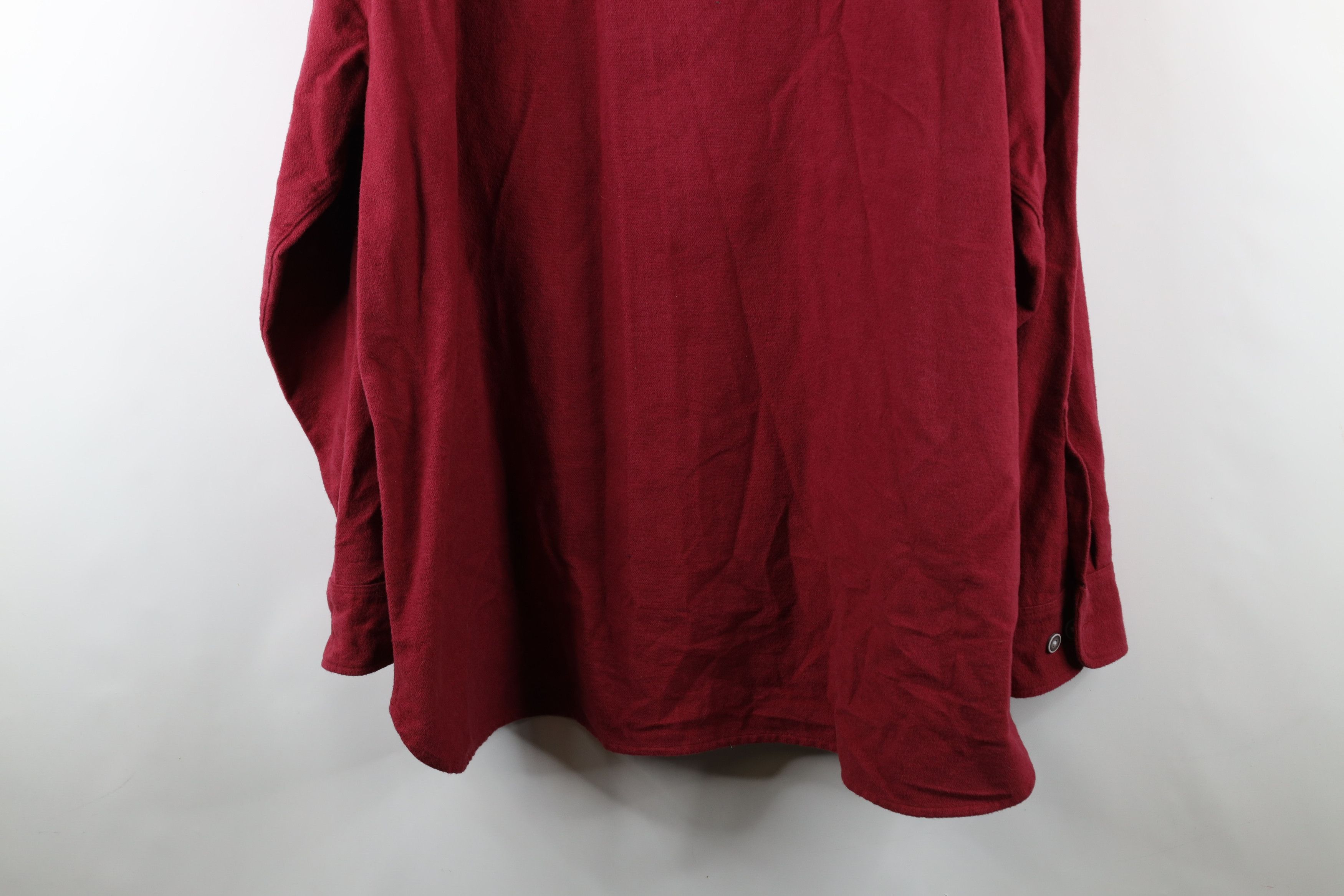 Cabelas × Vintage Vintage Cabelas Heavyweight Chamois Cloth Button Shirt Red Size US XXL / EU 58 / 5 - 12 Thumbnail