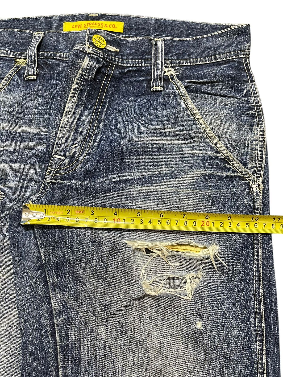 Levi's Vintage 90s Levis 502 Faded Wash Distress Style Loose Jeans Size US 32 / EU 48 - 14 Thumbnail