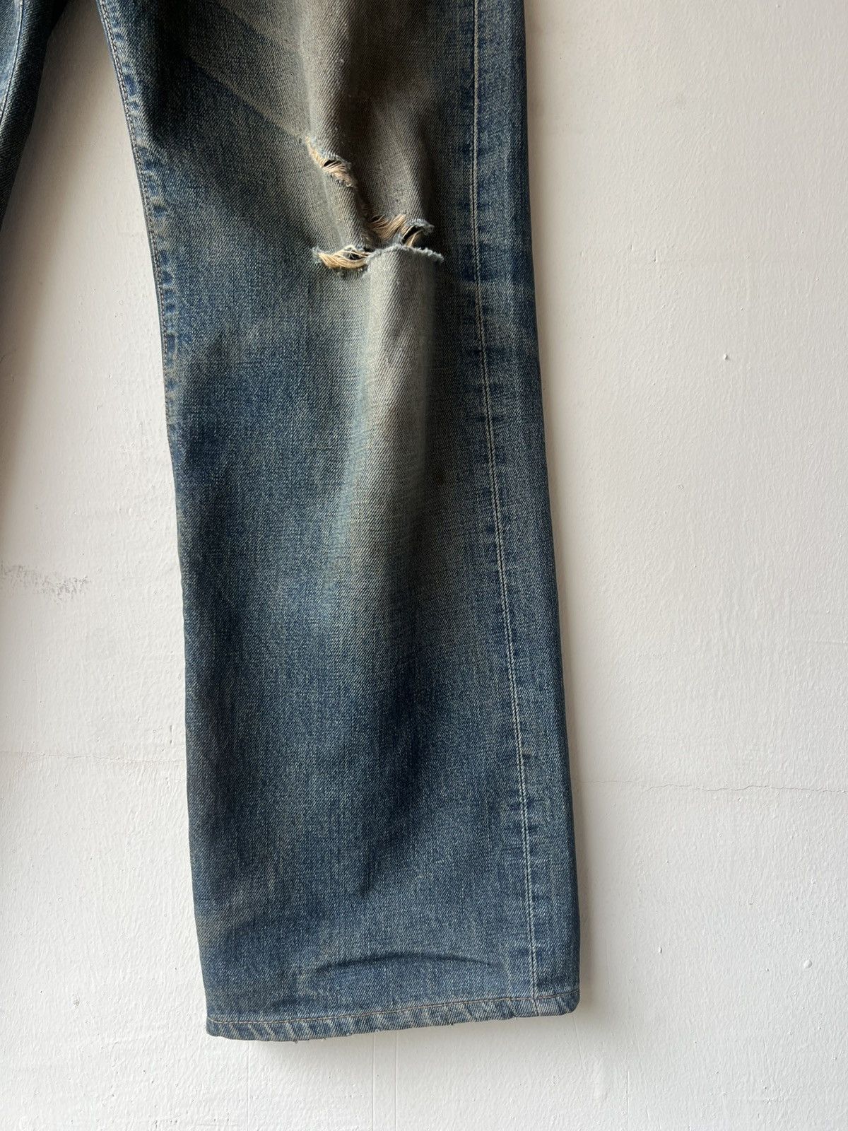 Edwin Vintage Y2K 2000s Edwin Aging Dirty Mud Denim Selvedge Jeans Size US 29 - 14 Thumbnail