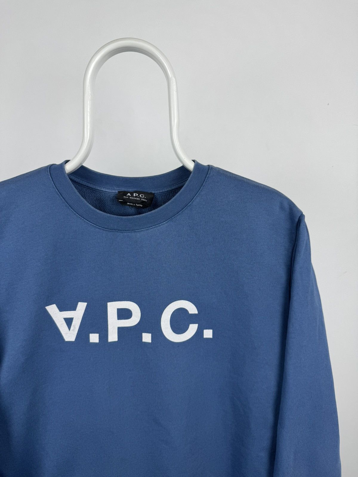 A.P.C. A.P.C. Rue Madame Paris Big Logo Sweatshirt Size US M / EU 48-50 / 2 - 2 Thumbnail