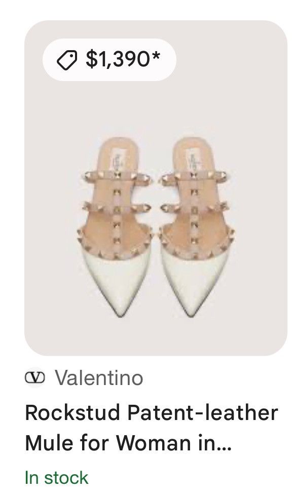 Valentino VALENTINO GARAVANI ROCKSTUD PATENT- LEATHER MULE HEELS Size US 6 / IT 36 - 7 Thumbnail