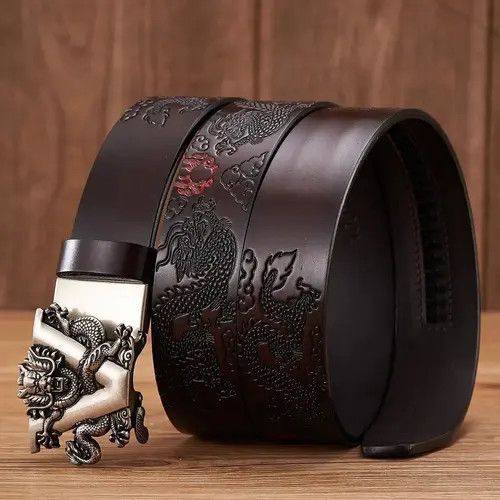 Genuine Leather Tomomi x Mirei Dragon Buckle Leather Belt Size ONE SIZE - 1 Thumbnail