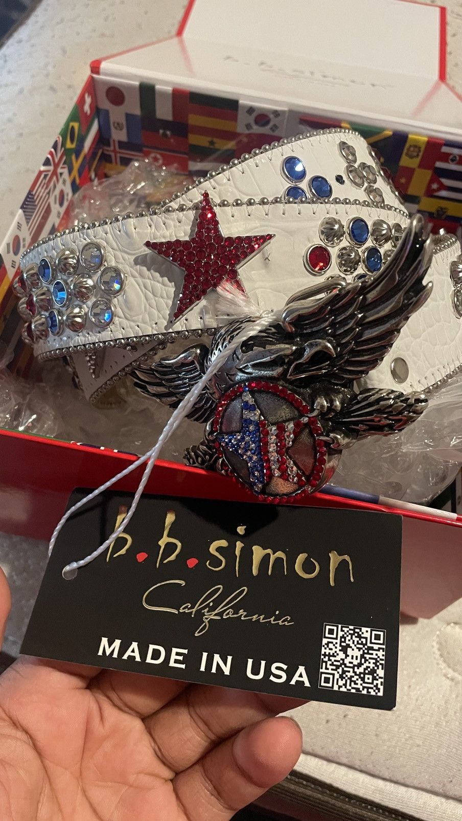 B.B. Simon RARE‼️ USA BB simon belt Size 38 - 1 Thumbnail
