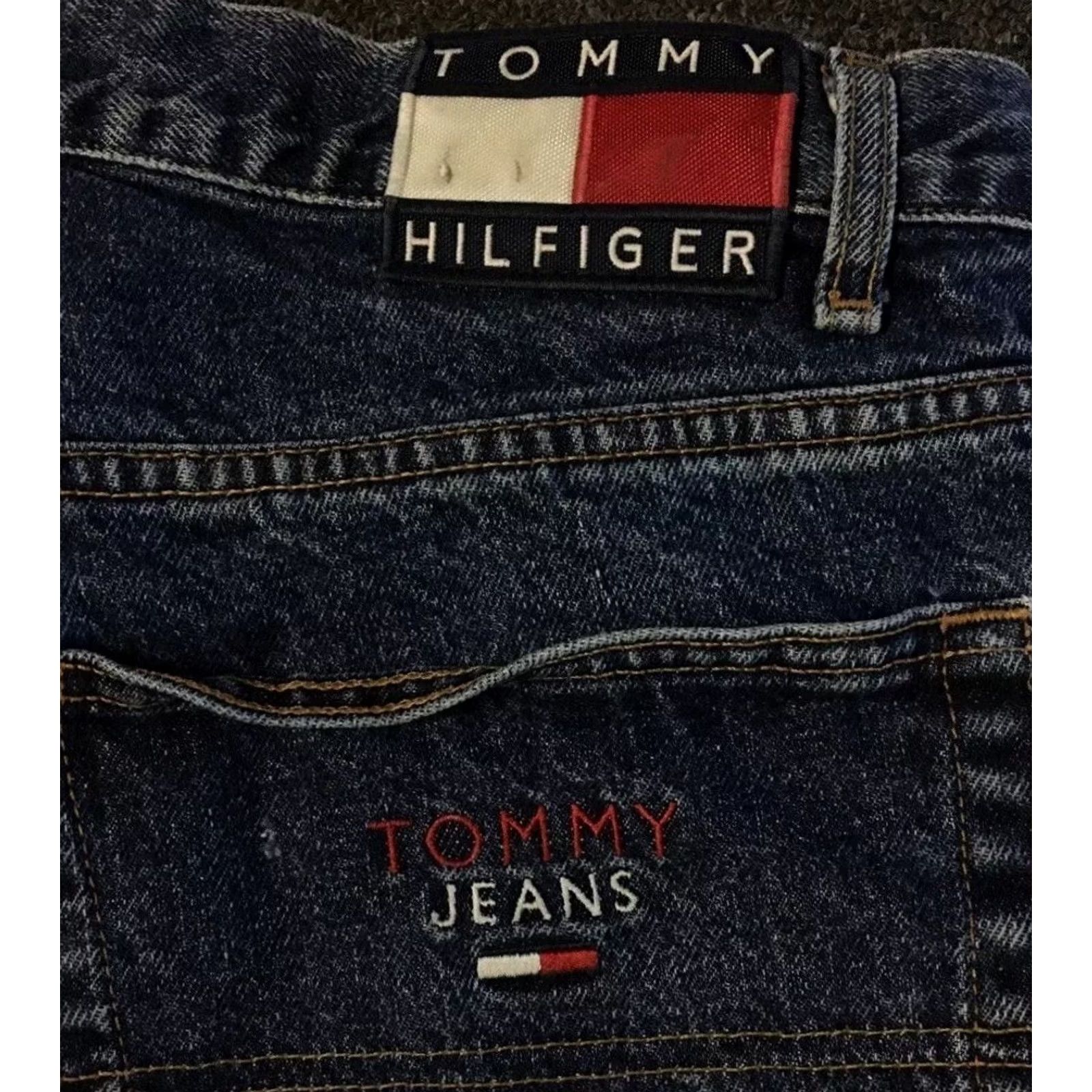 Tommy Hilfiger VINTAGE Tommy Hilfiger Jeans Denim 90s 80s Grunge Skater Distressed 34 Men Blue Jeans Belt X Jeans Products Size US 34 / EU 50 - 3 Thumbnail