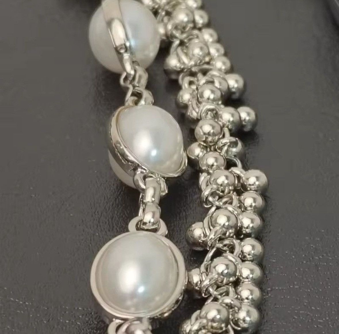 Vintage Pearl Layer Waist Metal Wallet Chain Size ONE SIZE - 4 Thumbnail