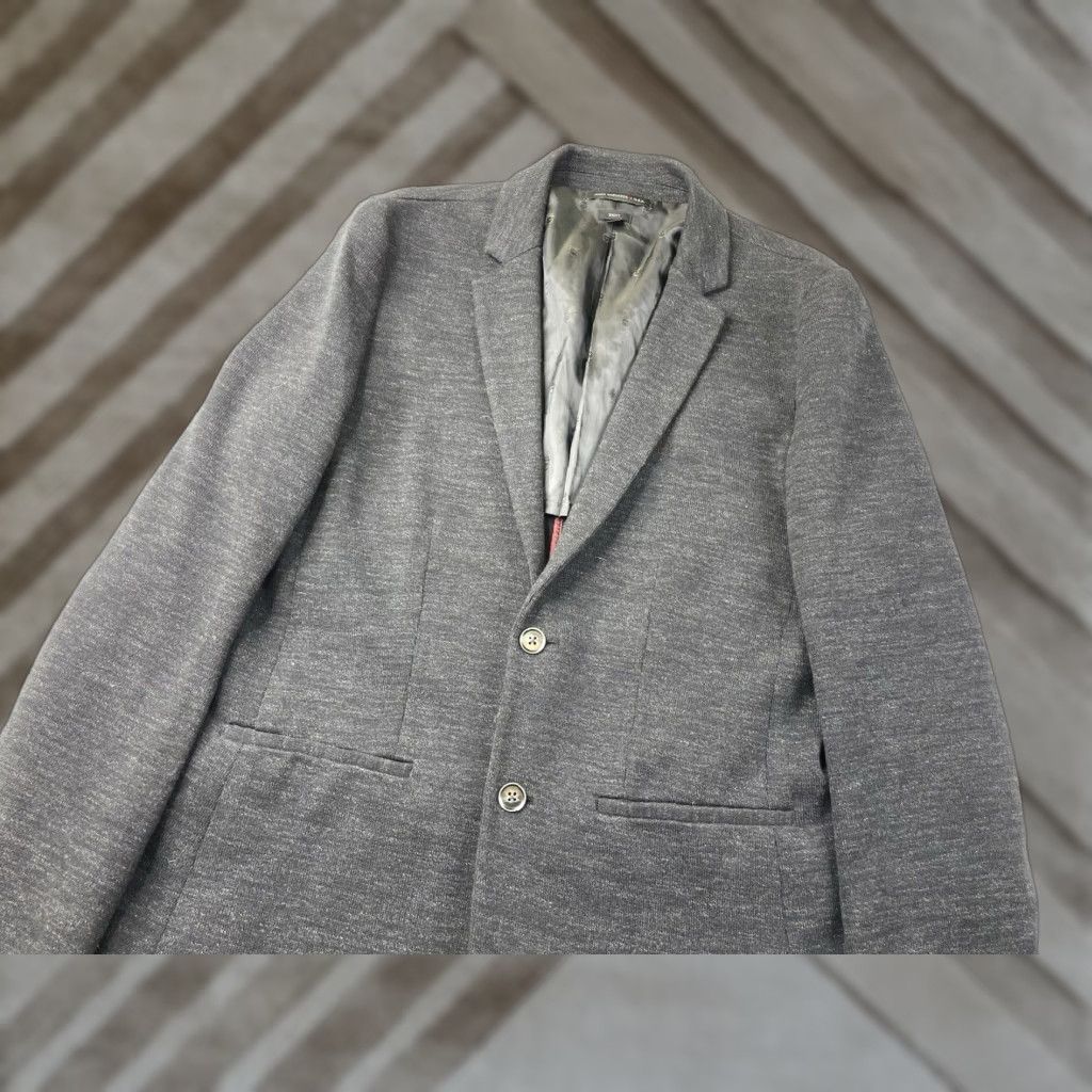 John Varvatos John Varvatos Star USA Blazer Jacket Mens L Gray Two Button Single-Breasted Notch Lapel Size 42R - 1 Thumbnail