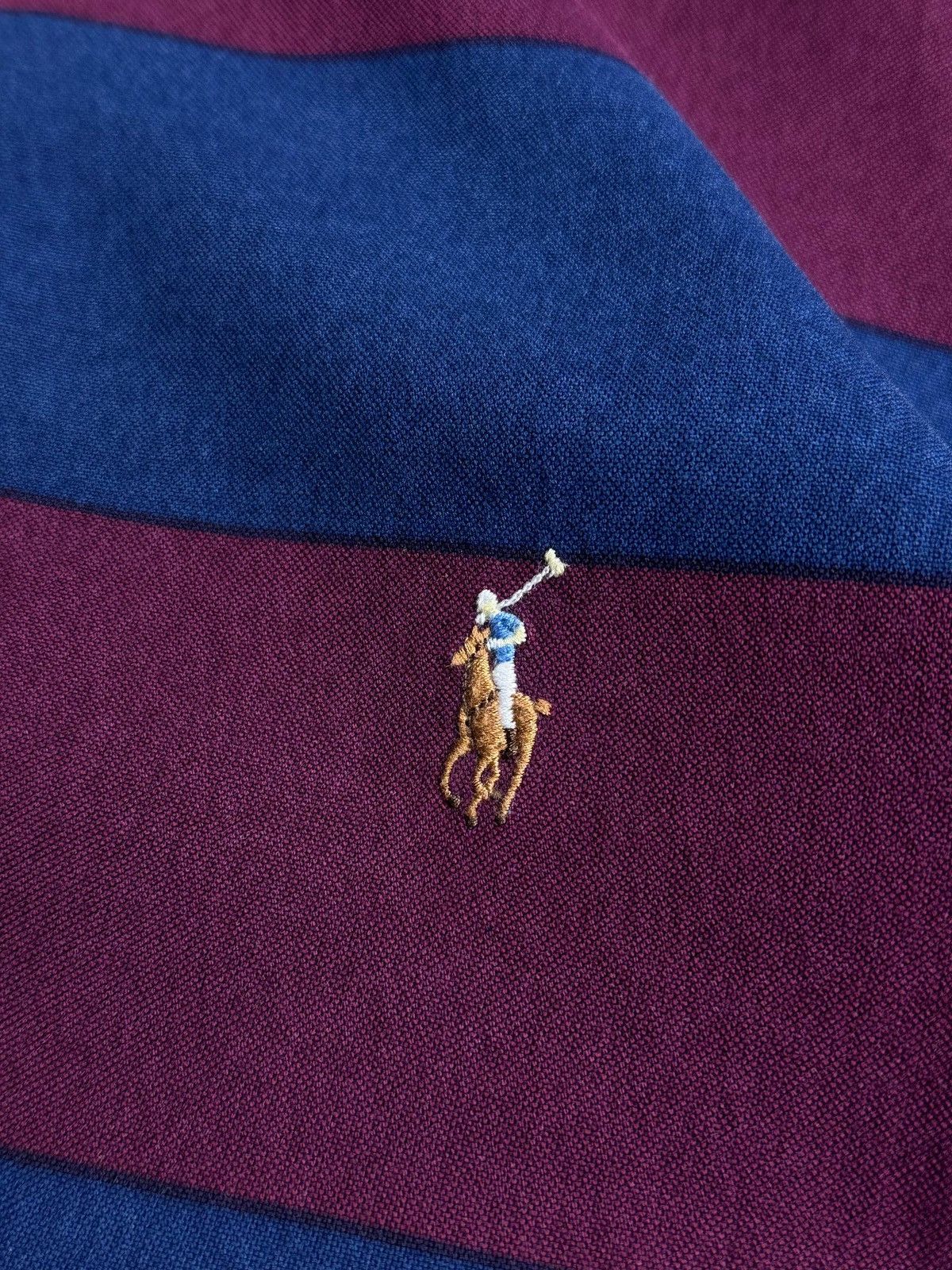 Polo Ralph Lauren Vintage Polo Ralph Lauren Striped Rugby Shirt XL Size US XL / EU 56 / 4 - 4 Thumbnail