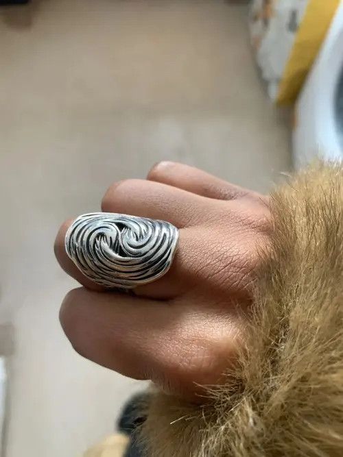 Jewelry Resizeable Irregular Twist Oval Ring Size ONE SIZE - 3 Thumbnail
