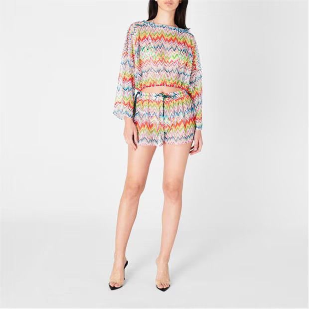 Missoni o1g2r1mq1124 Zag Crop Top in Multicolor Size M / US 6-8 / IT 42-44 - 5 Thumbnail