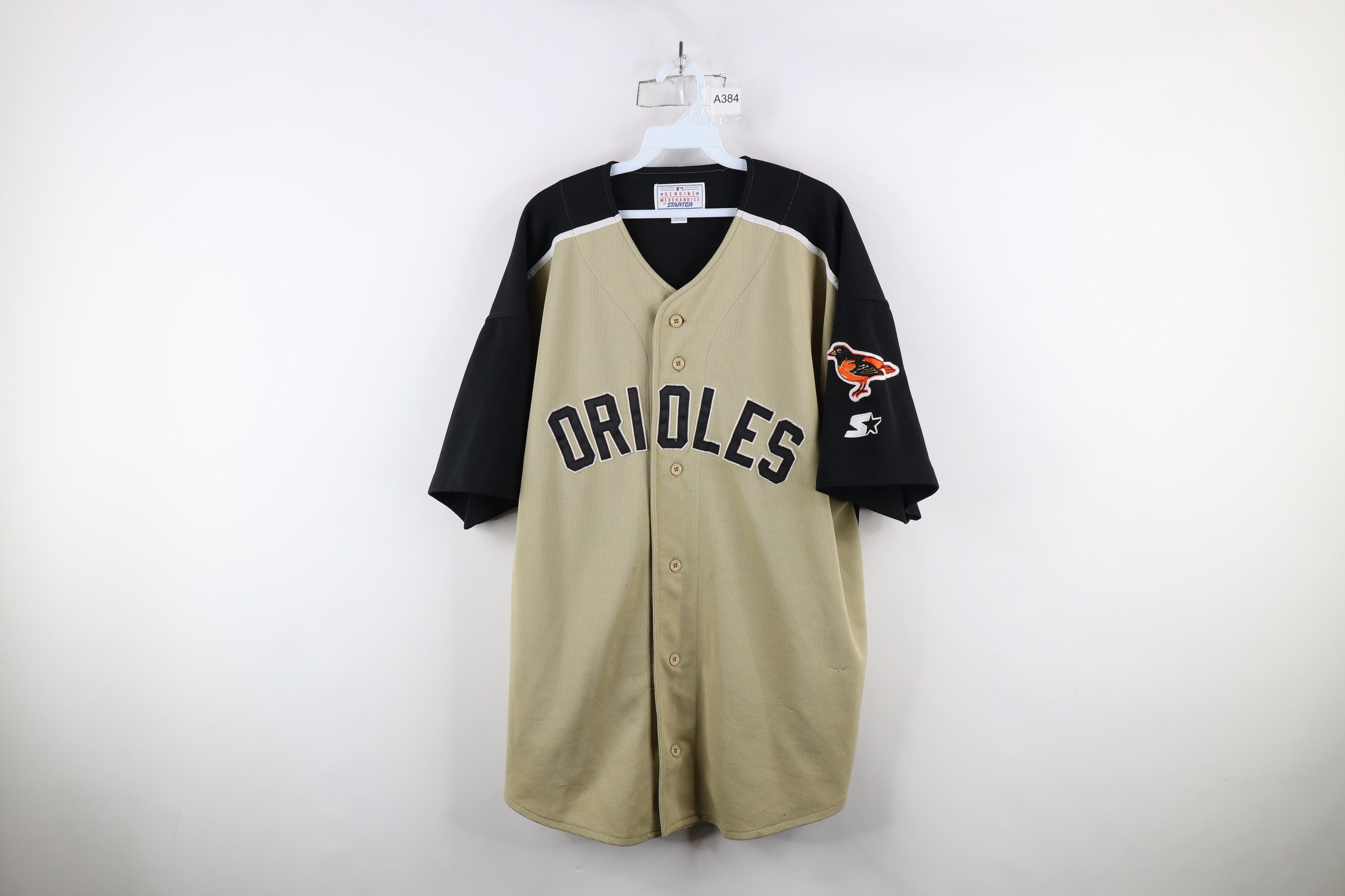 Starter × Vintage Vintage 90s Starter Baltimore Orioles Baseball Jersey Gold Size US XXL / EU 58 / 5 - 1 Thumbnail