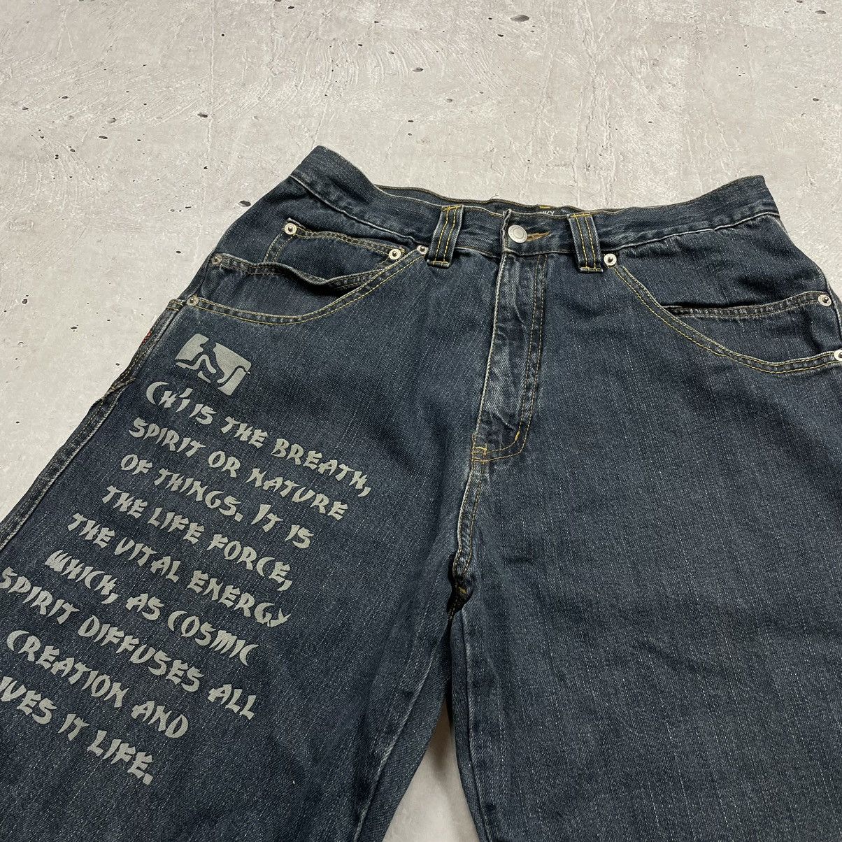 DrunknMunky × Vintage Drunkn Munky Spellout Embroidered Jeans Baggy Jeans size L Size US 36 / EU 52 - 4 Thumbnail