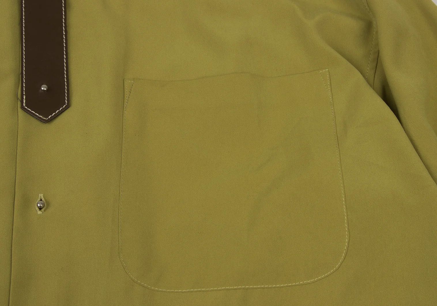 Jean Paul Gaultier Junior Gaultier Decorative Button Polo Shirt Mustard Brown Size US M / EU 48-50 / 2 - 9 Thumbnail