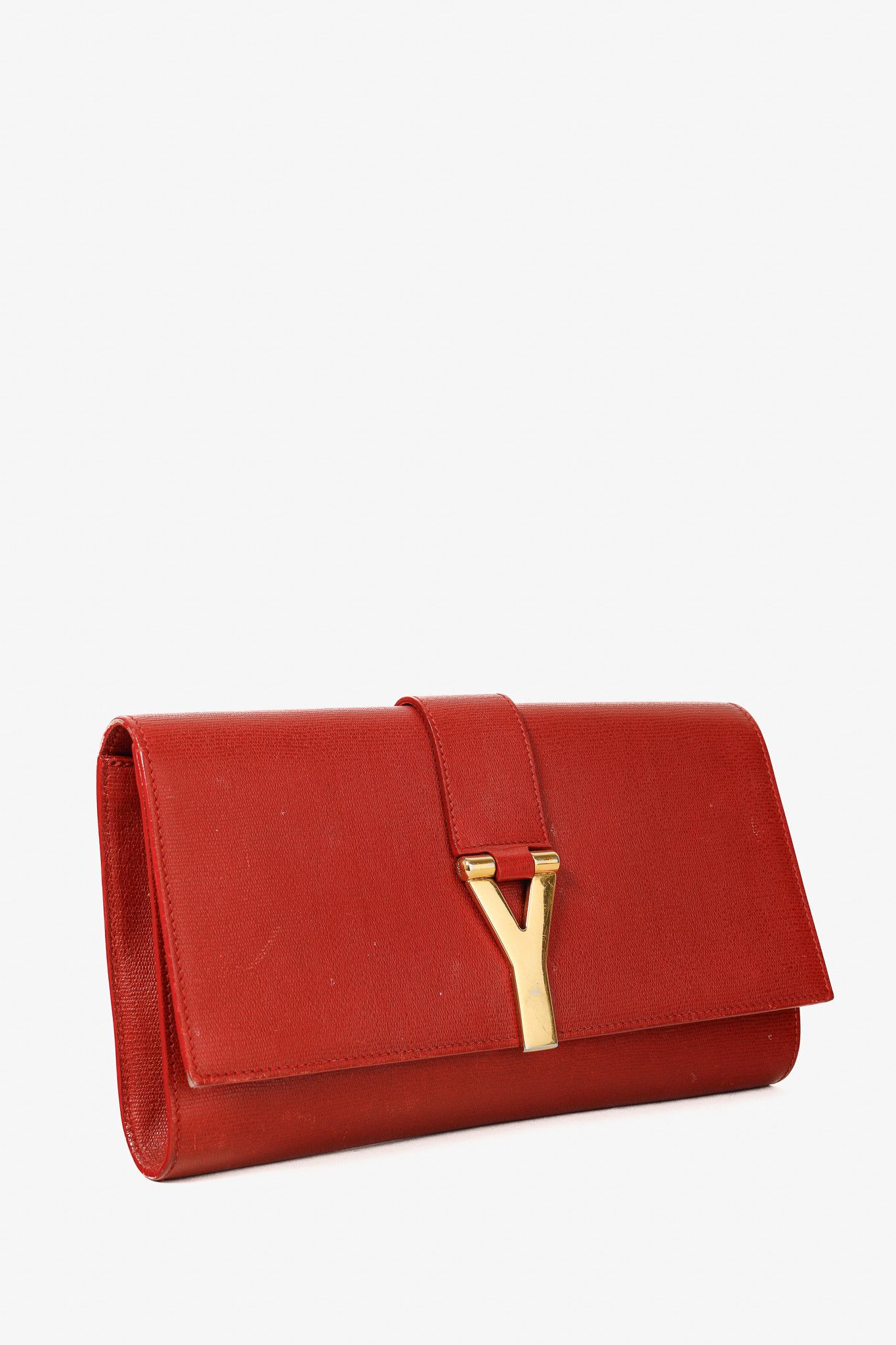 Yves Saint Laurent Yves Saint Laurent Large Chyc Vintage Leather Clutch Size ONE SIZE - 2 Thumbnail