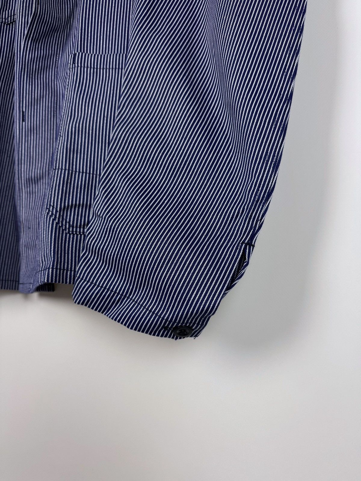 Vintage 80’s Vintage Fischer French Chore Striped Work Jacket Size US L / EU 52-54 / 3 - 9 Thumbnail