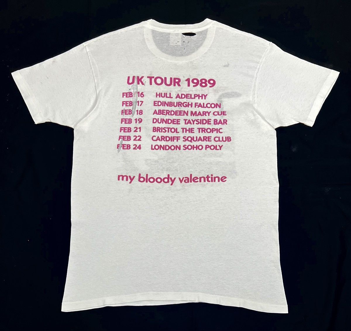 Band Tees 80s Vintage My Bloody Valentine Ecstasy & Wine UK Tour Tee Size US L / EU 52-54 / 3 - 2 Thumbnail