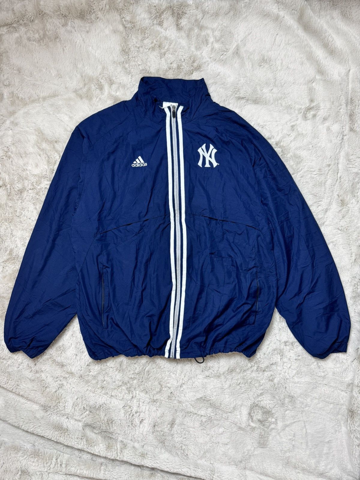 Adidas Adidas x New York Yankees Windbreaker—Rare Vintage 2007 Navy Size US L / EU 52-54 / 3 - 1 Thumbnail